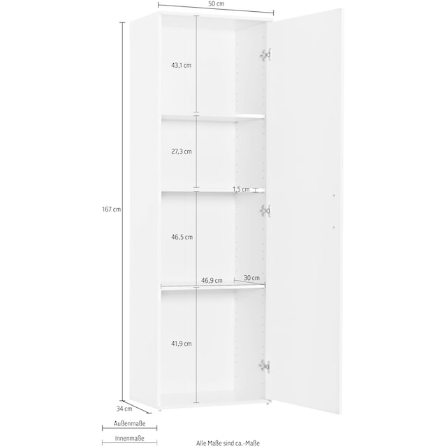 Procontour Hochschrank »Clara«, Breite 50cm, mit Einlegeböden auf Raten  kaufen