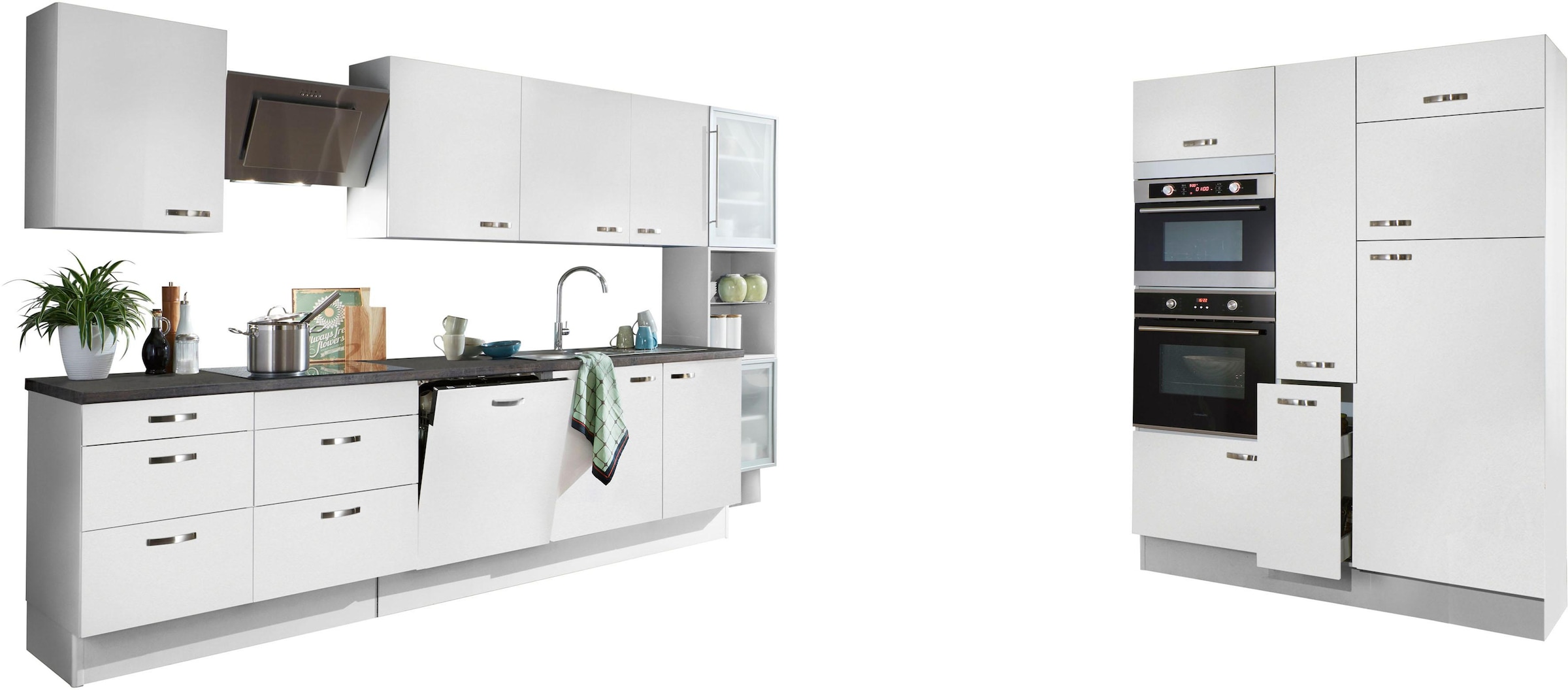 OPTIFIT Küchenzeile »Cara«, mit online 480 cm und Vollauszügen Soft-Close-Funktion, bestellen Breite