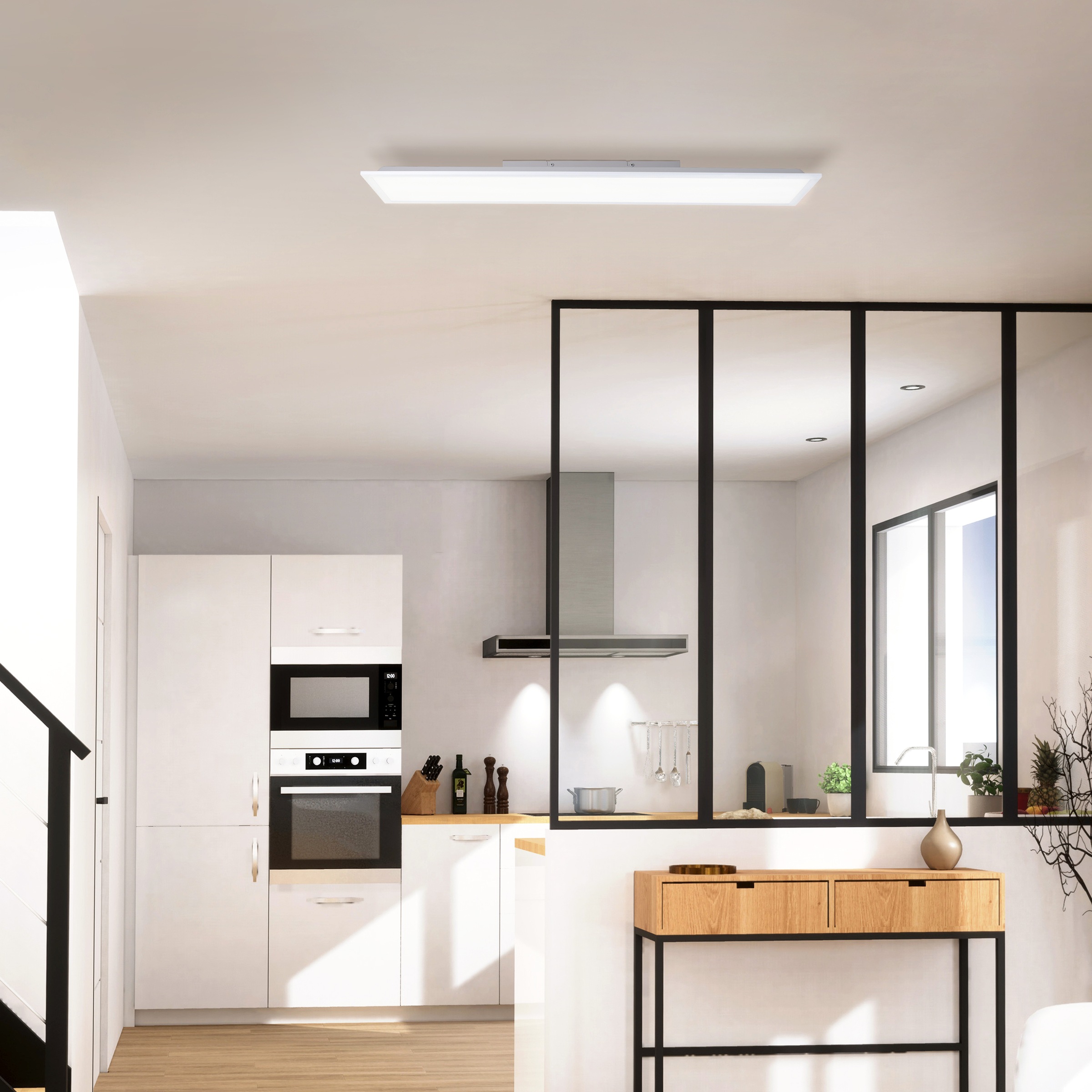 Brilliant LED Panel »Briston«, 25 x 100 cm, 2700 lm, 4000 K, 24 W, Aluminium