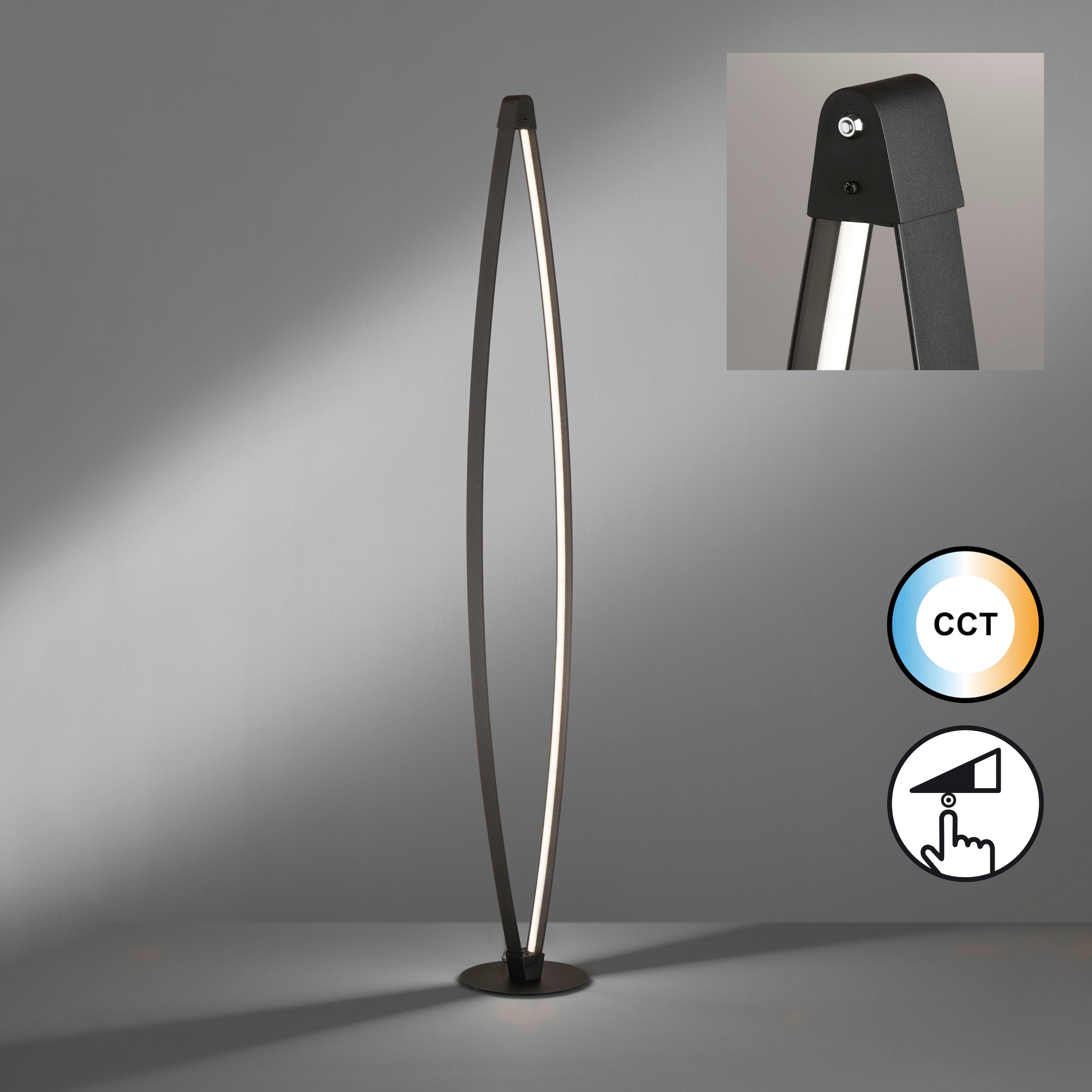 FISCHER & HONSEL Stehlampe »Fenga«, 1 flammig, Leuchtmittel LED-Modul | LED fest integriert, langlebige LED, dimmbar