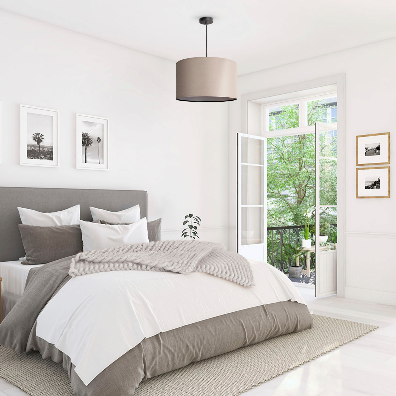 Paco Home Pendelleuchte »HUGO UNI COLOR« E27 Deckenlampe LED  Wohnzimmer Und Schlafzimmer, Unifarben, Deko E27