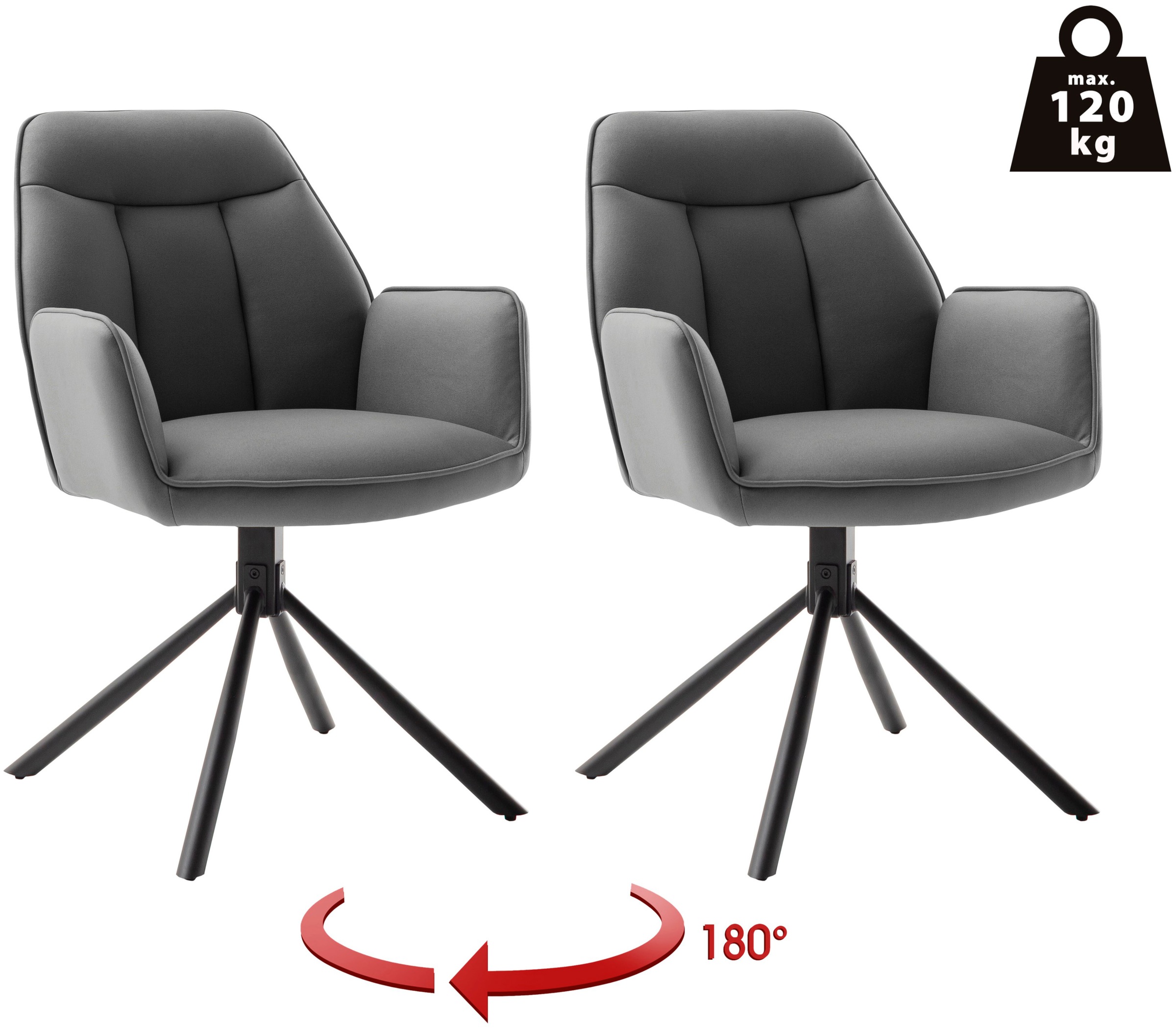 MCA furniture Armlehnstuhl »RAFAELA Esszimmerstuhl (2er Set) - Stuhl«, (Set günstig online kaufen