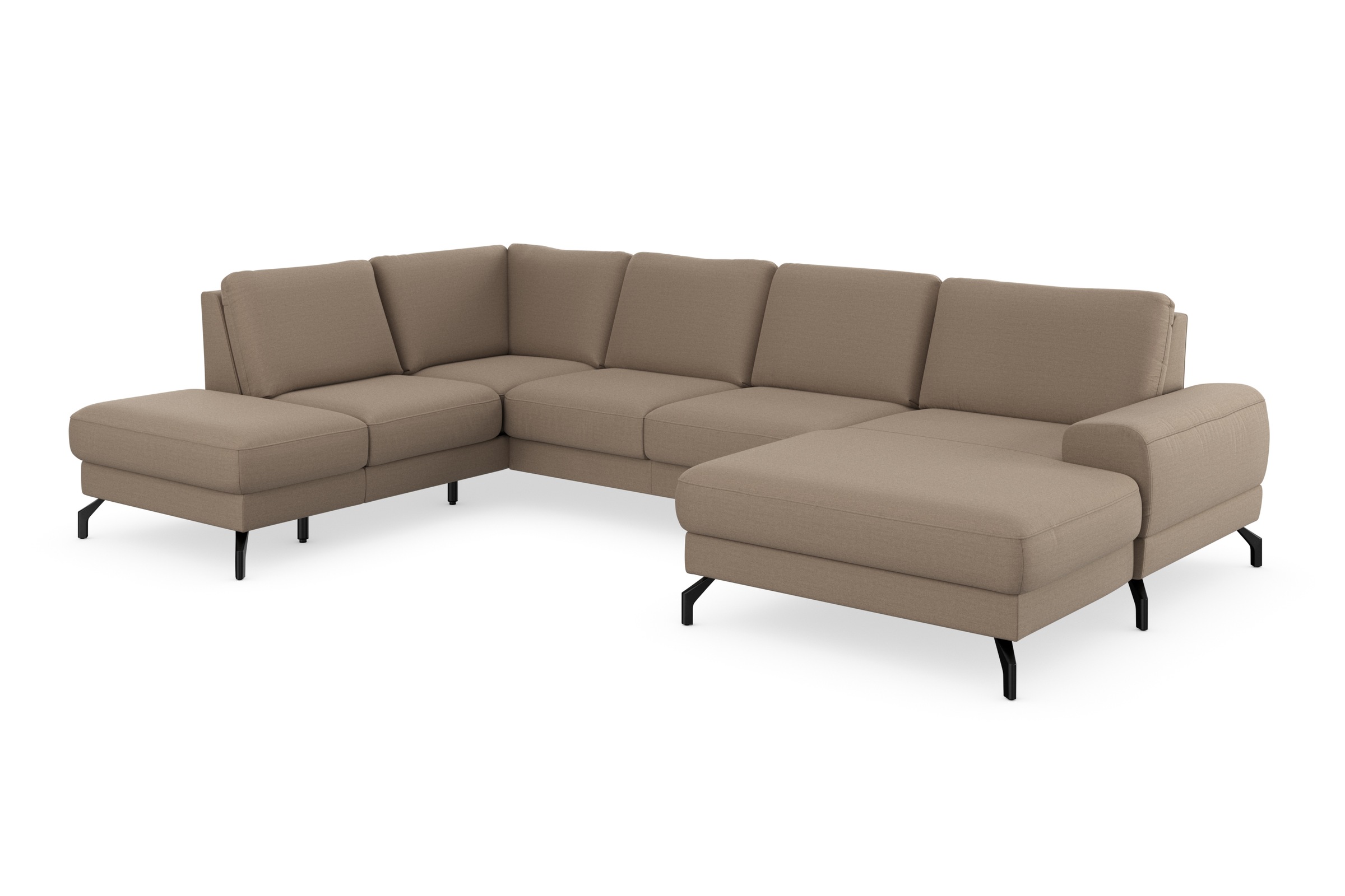 sit&more Wohnlandschaft »Cinturo U-Form«, inklusive Sitztiefenverstellung und Federkern, Sitzhöhe 45 cm