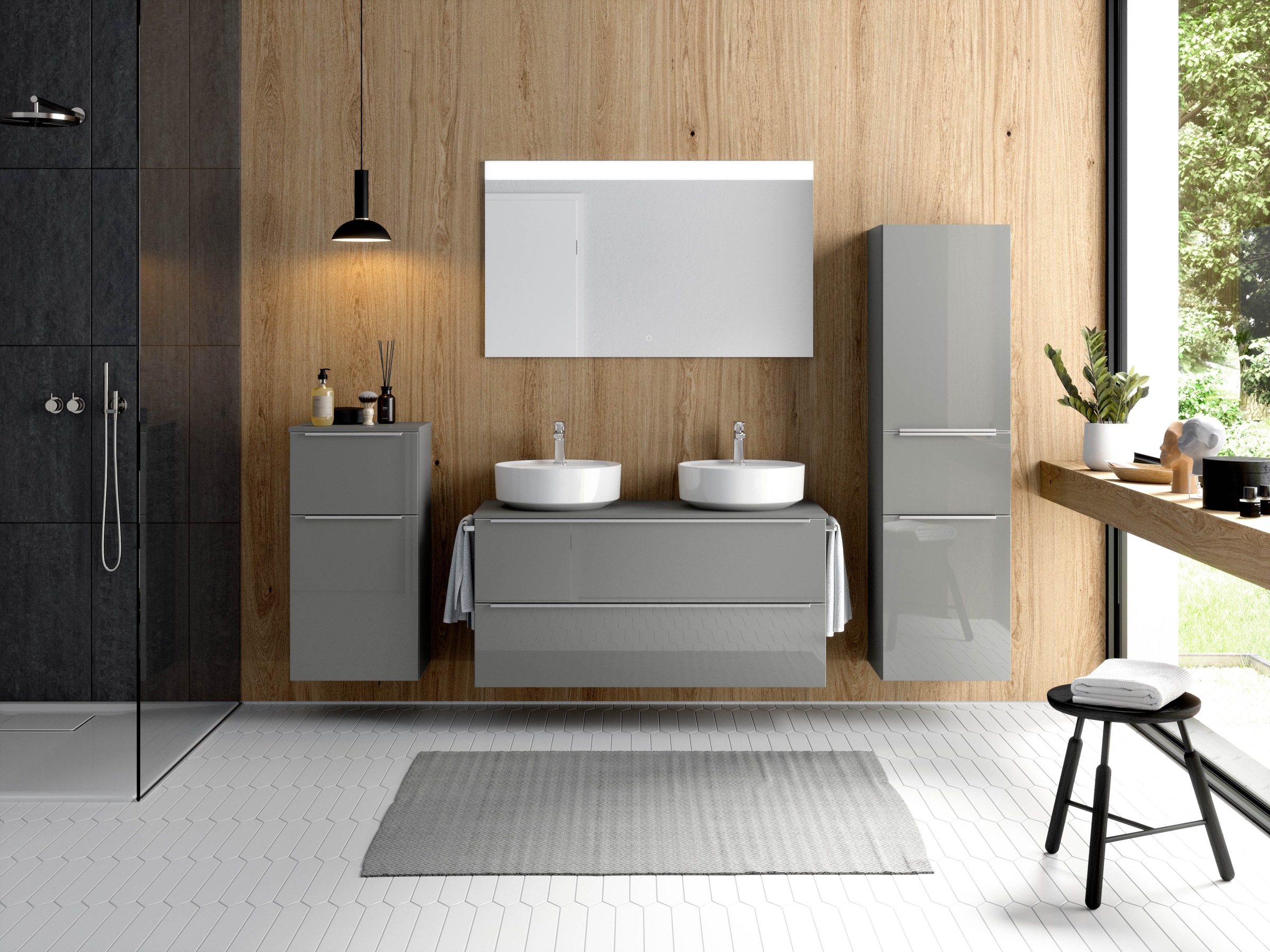 nobilia® Badmöbel-Set »Alvene« vormontiert, mit Soft-Close, 2 Stk. tlg. günstig online kaufen