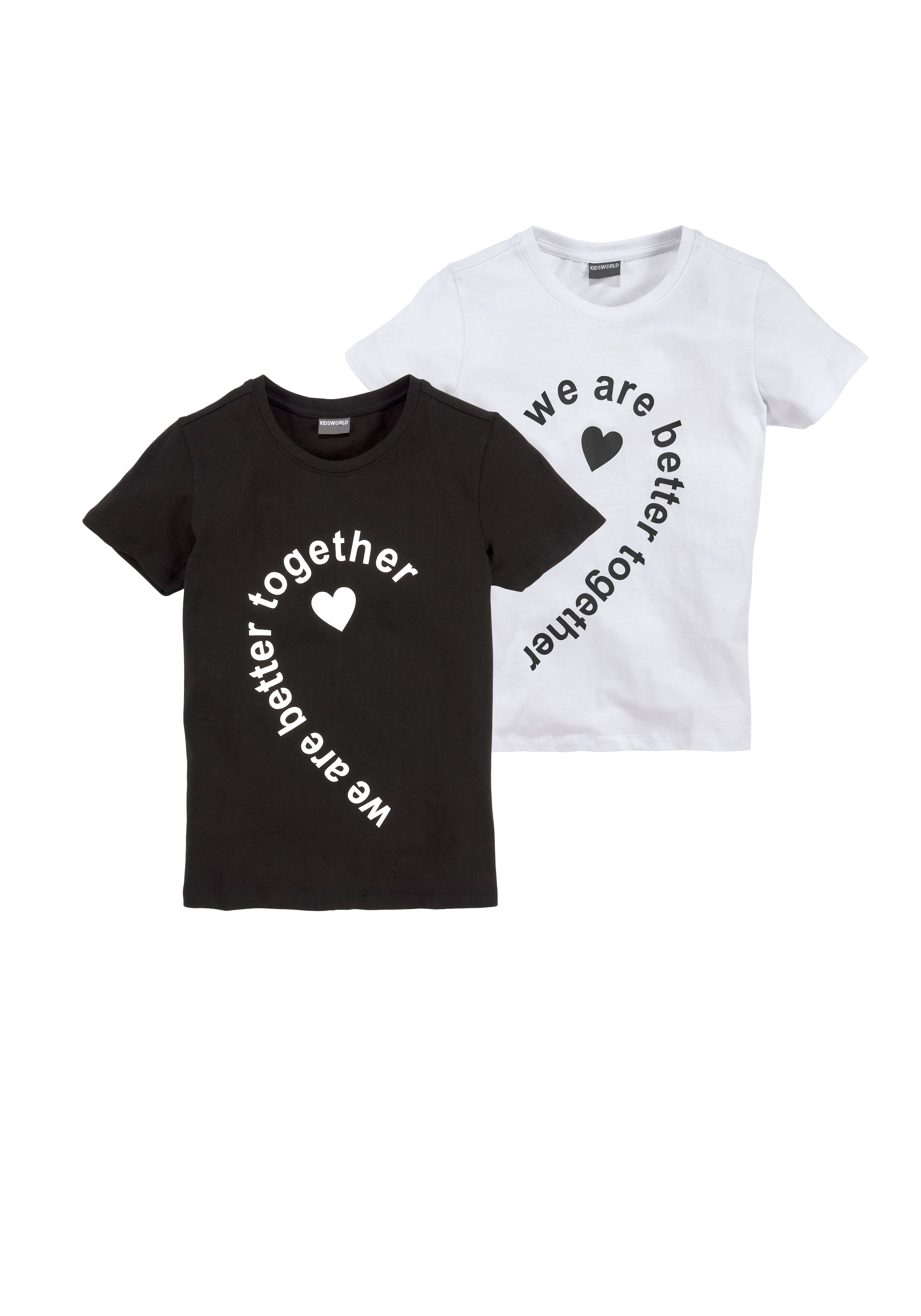 KIDSWORLD T-Shirt »we are better (Packung, im tlg.), Form jetzt Basic %Sale 2 together«