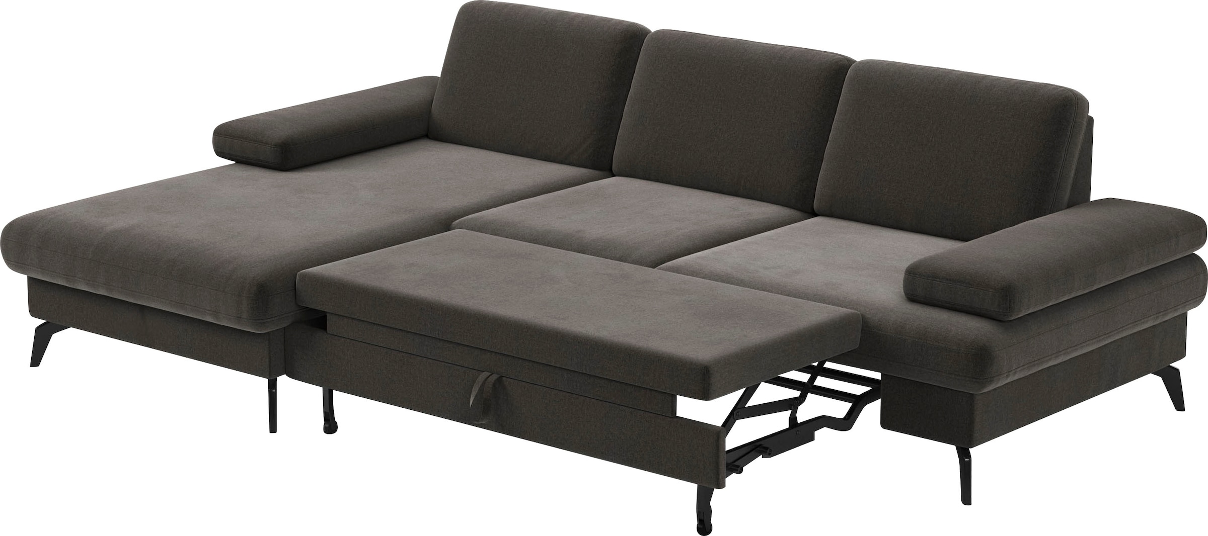 sit&more Ecksofa »Morris L-Form, inkl. Sitztiefenverstellung«, wahlweise mit Armteilverstellung, Bettfunktion & Bettkasten