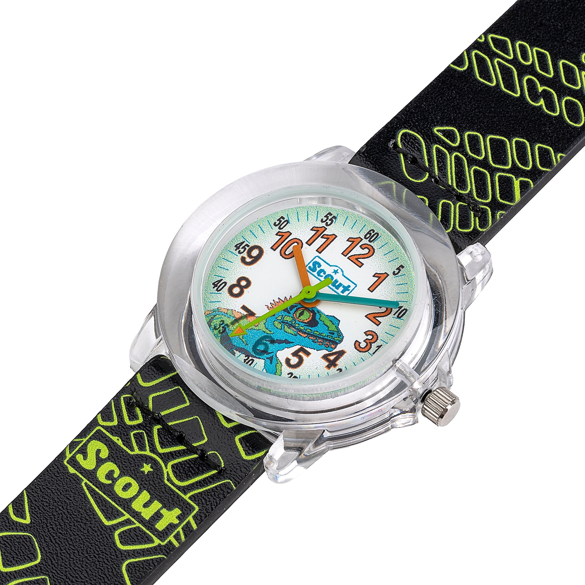 Scout Quarzuhr »Crystal« Armbanduhr, Kinderuhr, Lernuhr, Geschenkidee, Schulanfang, Jungen,Dino