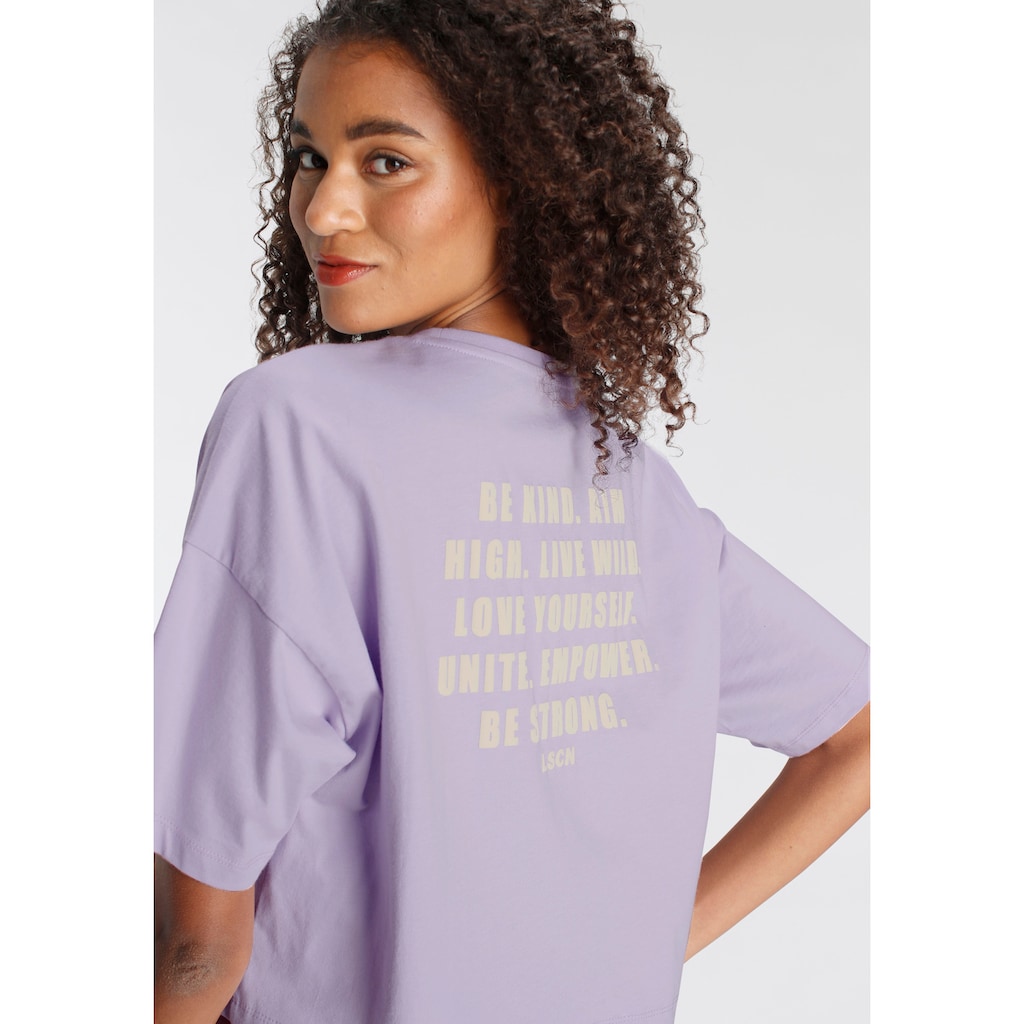 LASCANA Oversize-Shirt, mit Schriftzug auf dem Rücken