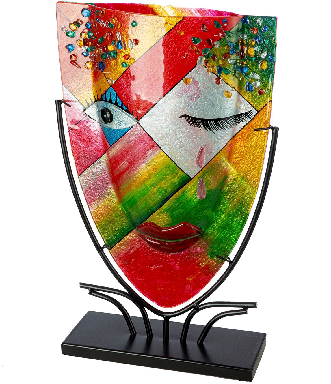 Casablanca by Gilde Tischvase »Gesichtsvase oval Dreaming orange H. 49 cm«, günstig online kaufen
