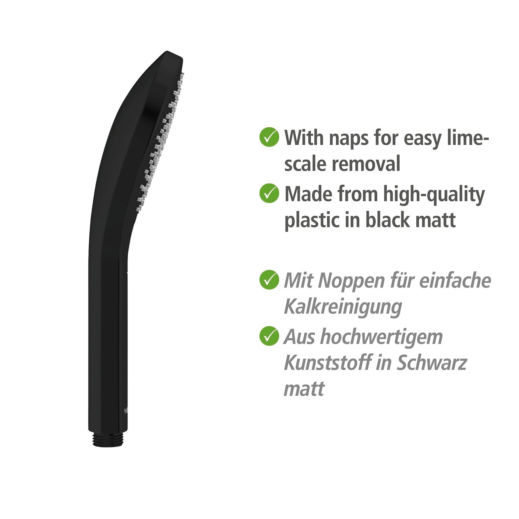 WENKO Handbrause »Watersaving« wassersparender Duschkopf, 3 Strahlarten, Ø 12 cm