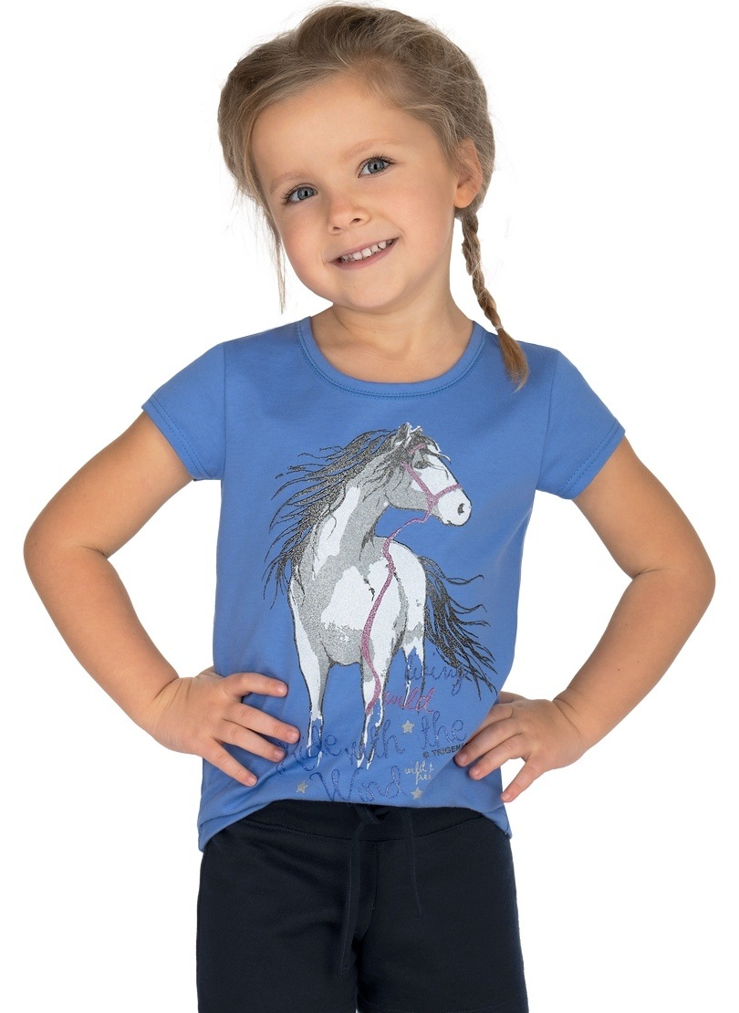 T-Shirt “ T-Shirt mit Pferd“, Gr. 140, lavendel