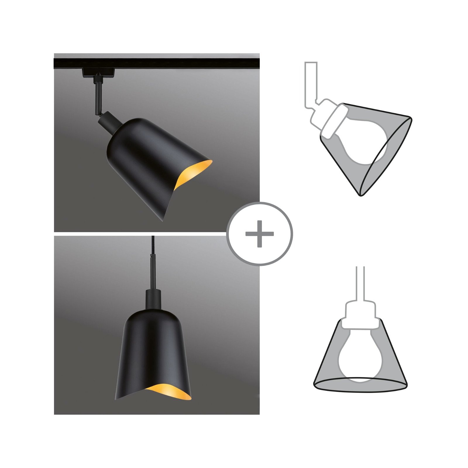Paulmann Schienensystem-Sets »URail Schirm Alvaro DecoSystems 144mm«