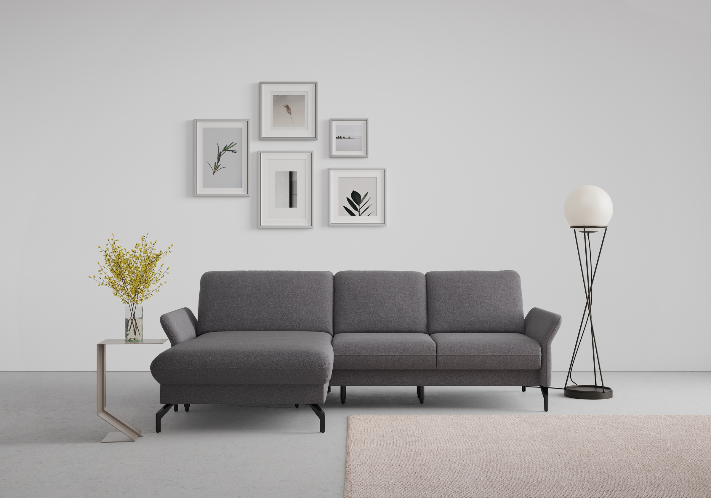 sit&more Ecksofa »Fashion L-Form«, wahlweise mit Kopfteilverstellung und Vorziehsitz, motorisch