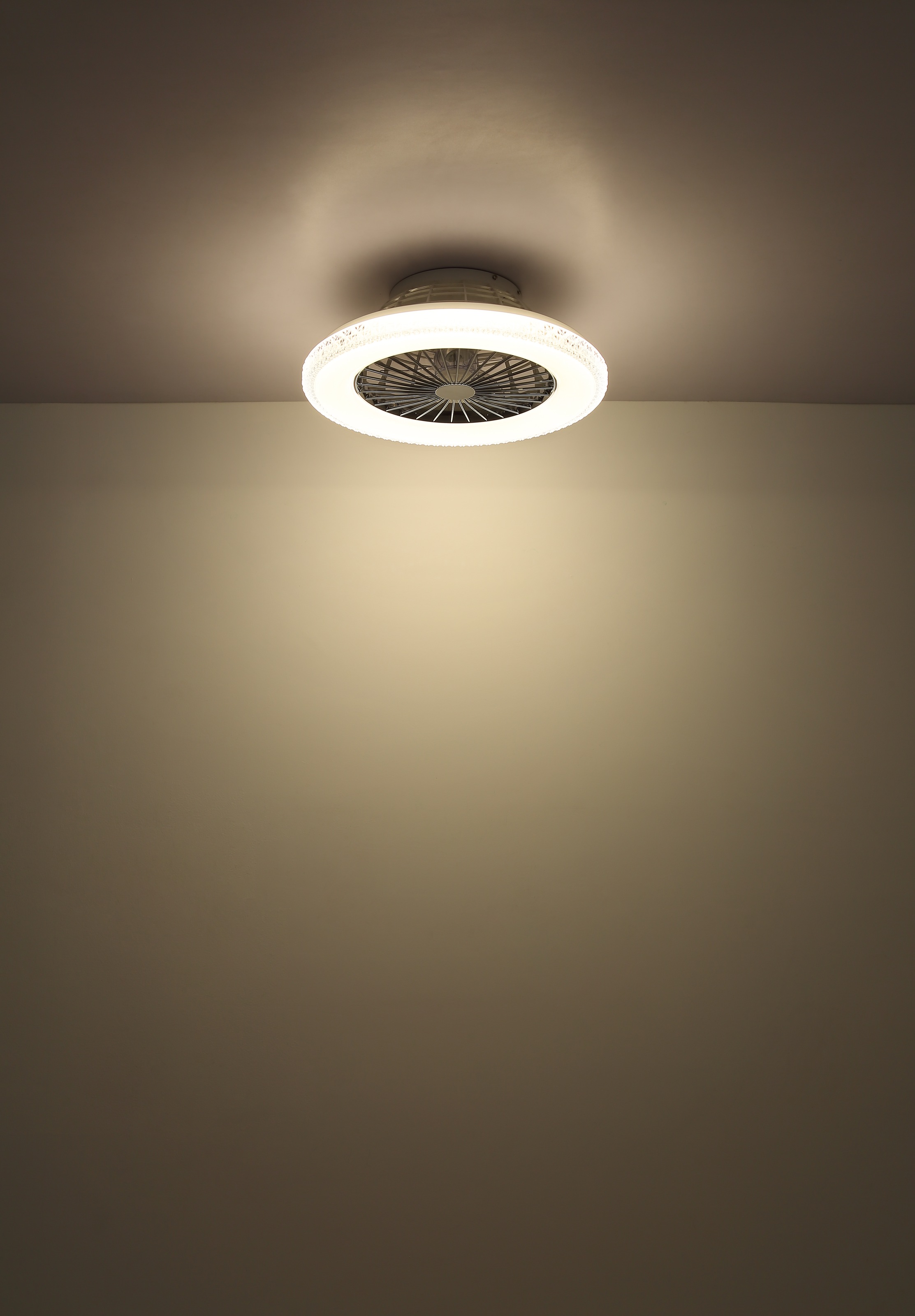 GLOBO LIGHTING Deckenleuchte »CORUSSO«, Leuchtmittel LED-Modul | LED fest integriert, Ventilator /Schlafzimmer / Wohnbereich /Arbeitszimmer / verchromt rund
