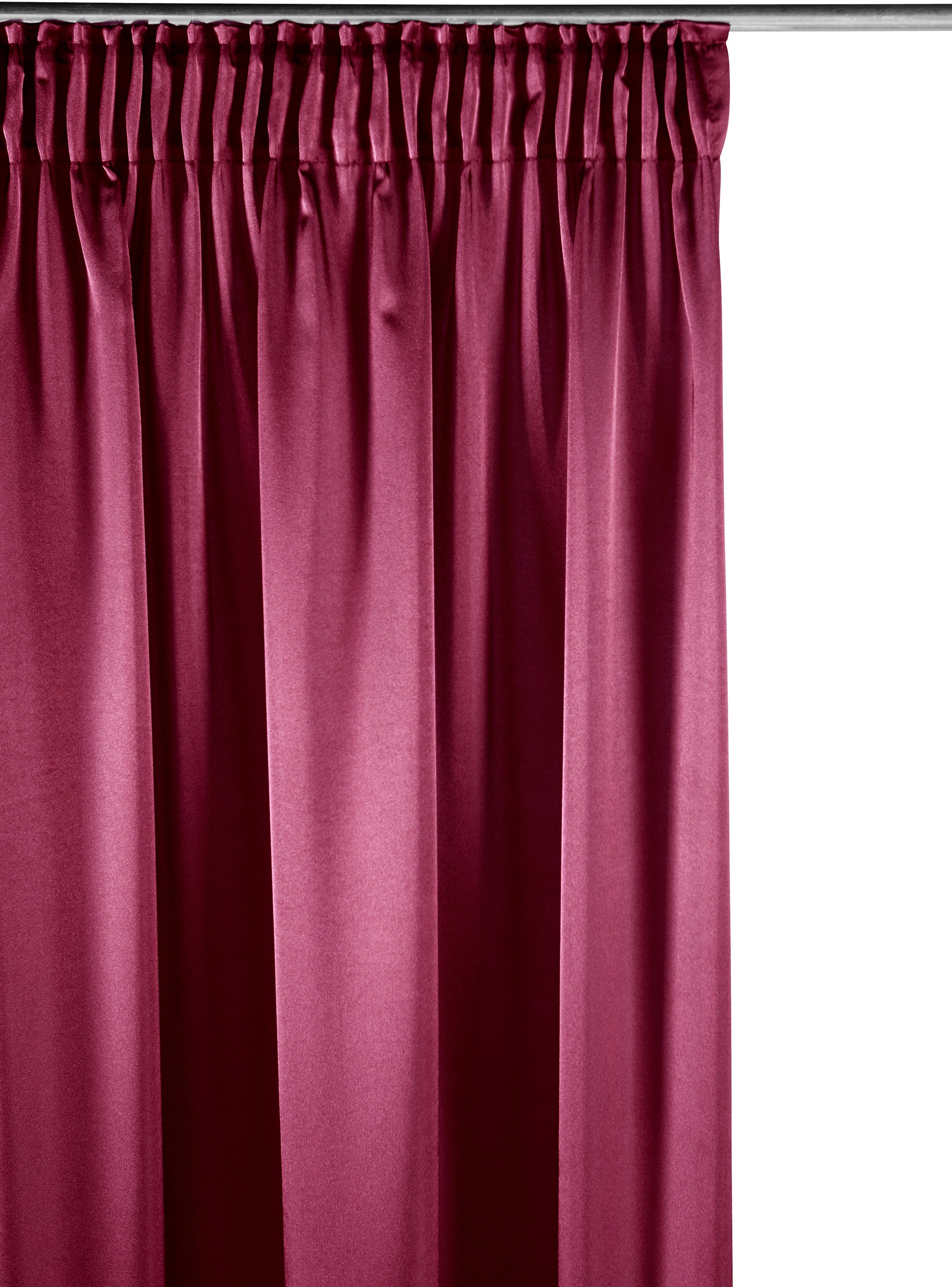 DELAVITA Vorhang »Glanzsatin«, im verschiedene (1 %Sale jetzt St.), blickdicht, Raffhalter, Größen Inklusive