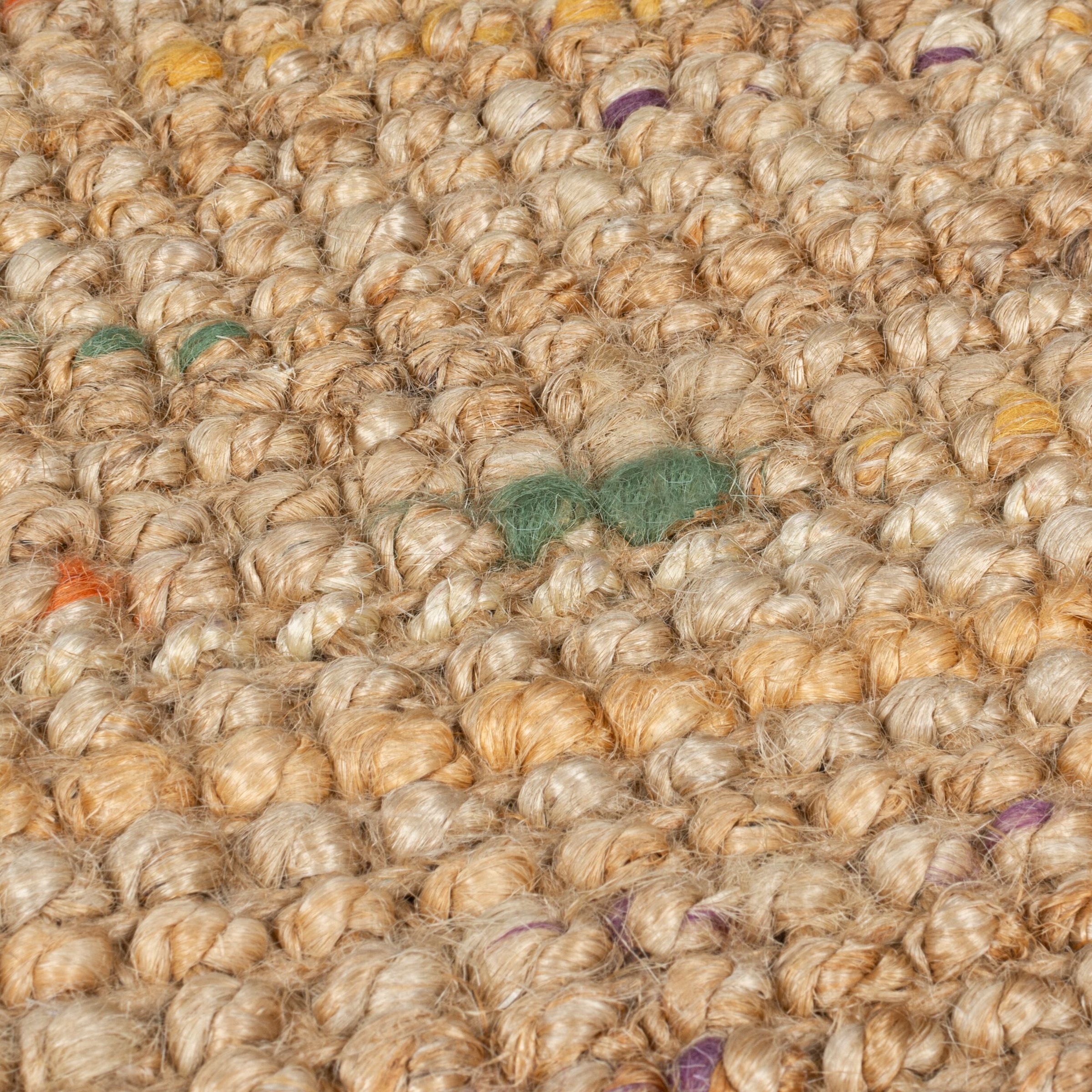 FLAIR RUGS Teppich »Jute Boucle«, rechteckig, 7 mm Höhe, aus 100% Jute, mit Fransen, aus Naturfasern