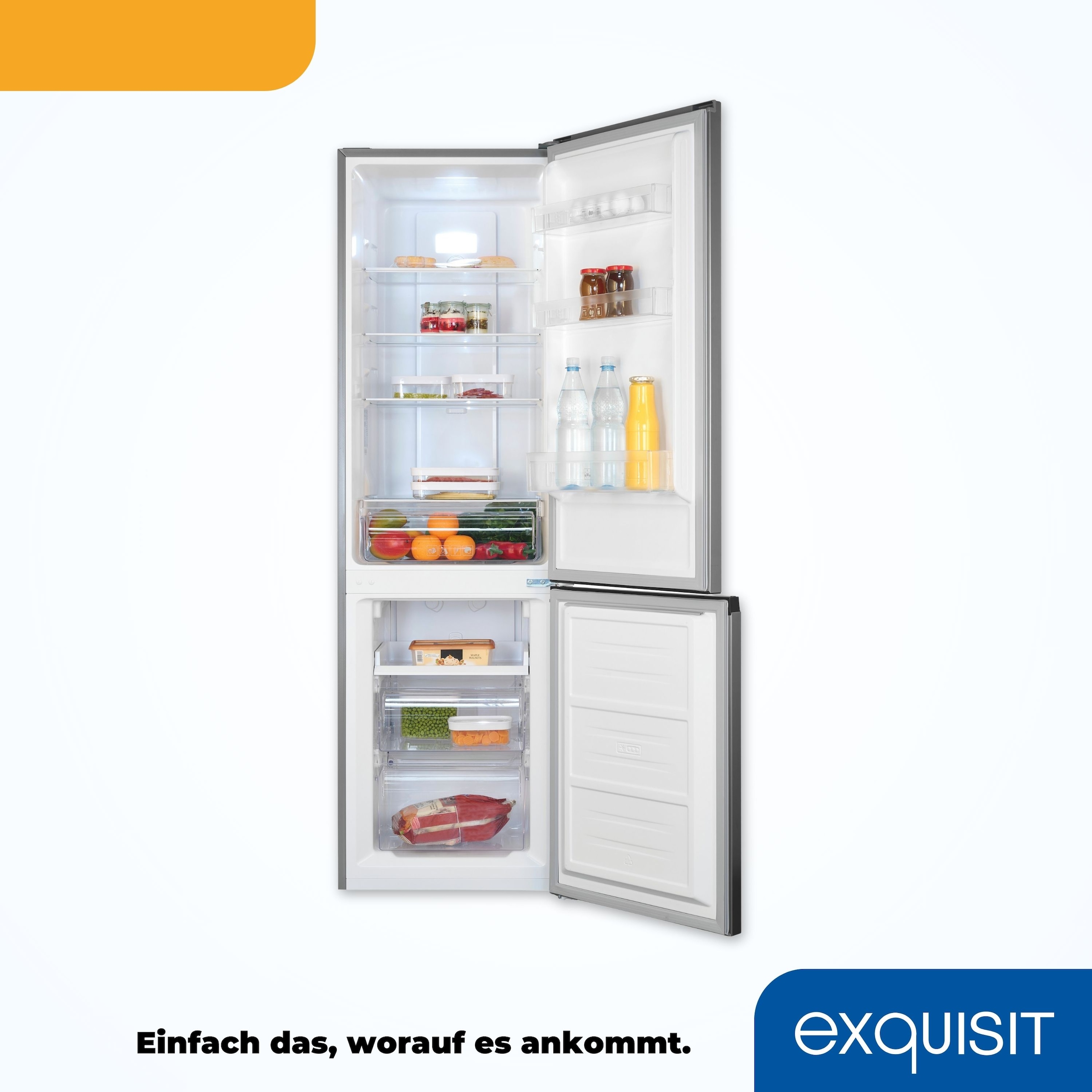exquisit Kühl-/Gefrierkombination »KGC265-70-NF-040C«, Energieeffizienzklasse C, 253 Liter Nutzinhalt, Total NoFrost