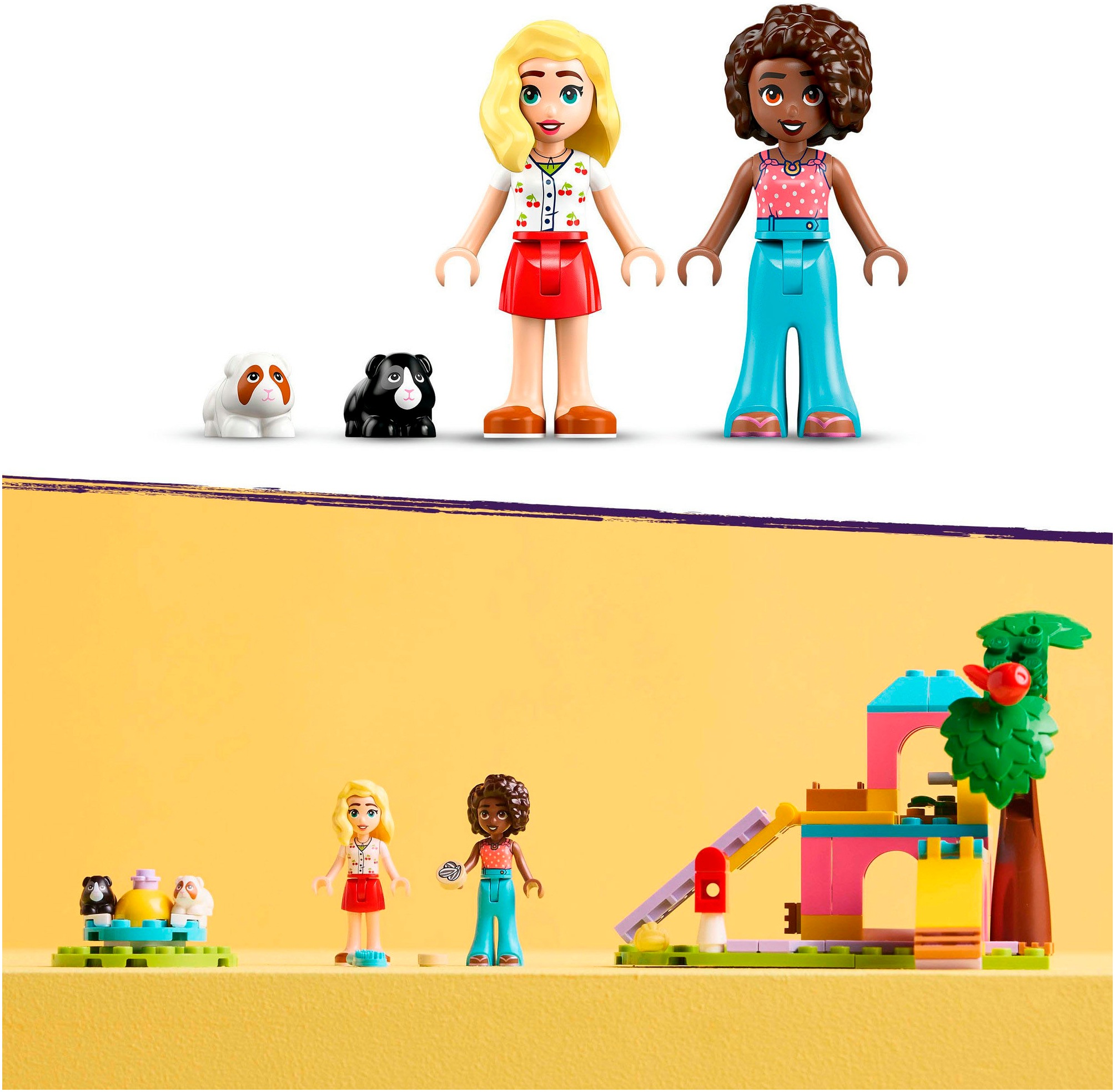 LEGO® Konstruktionsspielsteine »Meerschweinchen Spielplatz (42640), LEGO Friends«, (86 St.), Made in Europe