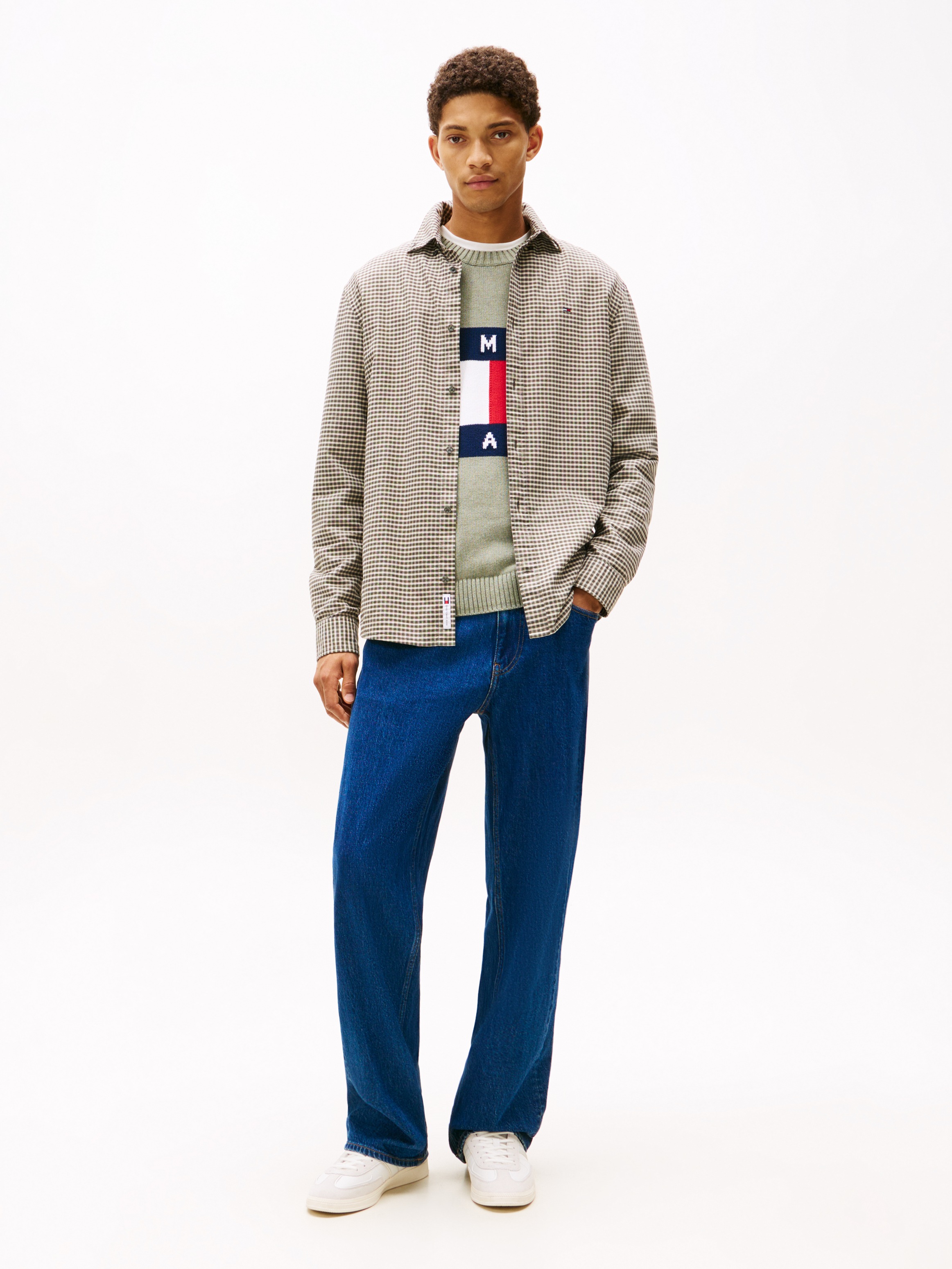 Tommy Jeans Langarmhemd »TJM OXFORD CHECK« regular fit, Karohemd, Button-down-Kragen