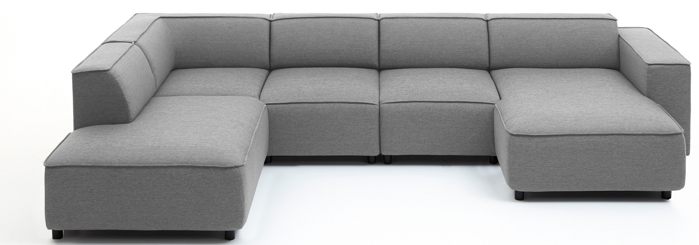 ATLANTIC home collection Wohnlandschaft »Bulky U-Form«, in U-Form und XXL Sitzfläche, modular aufgebaut
