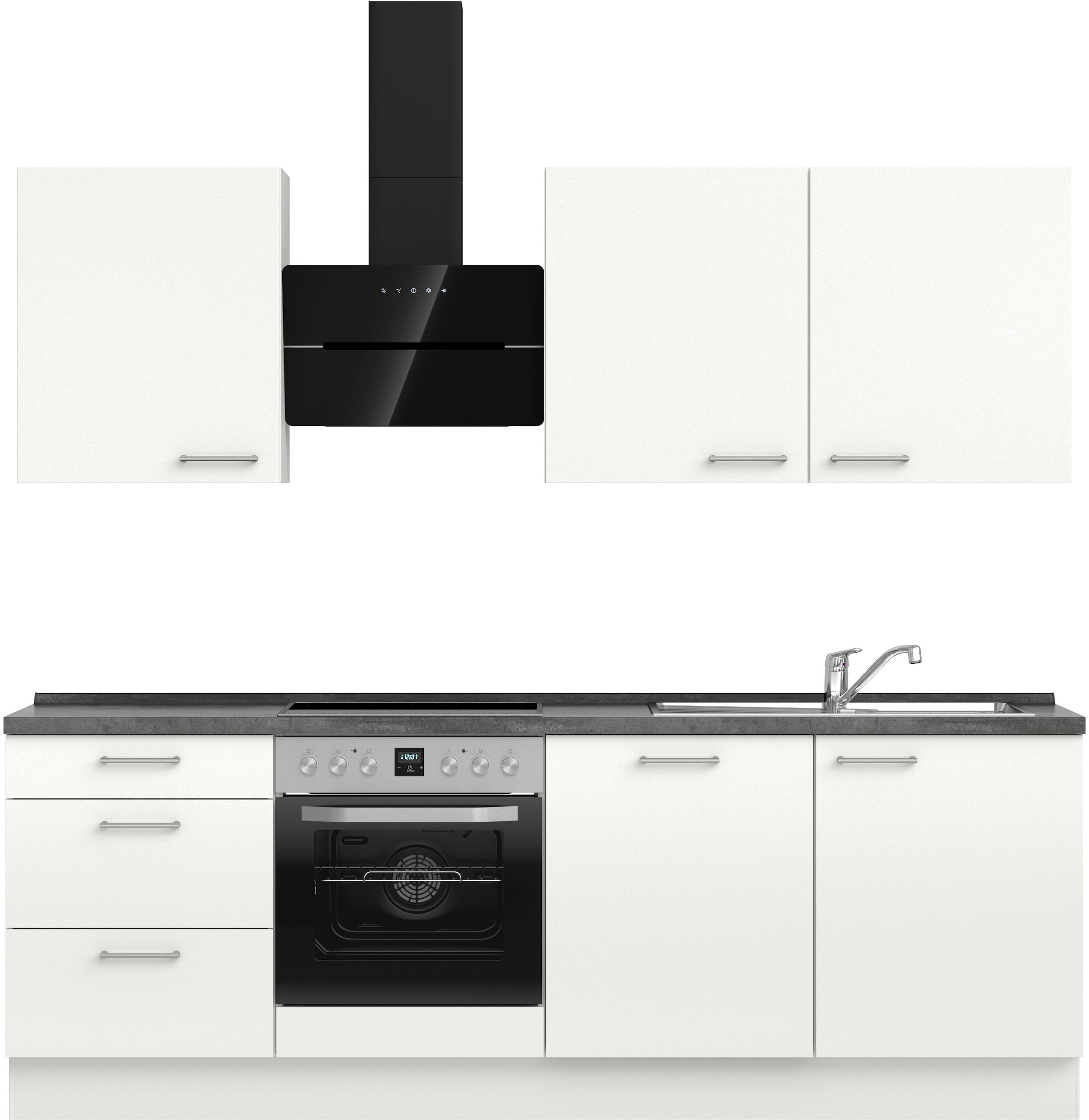 nobilia® Küchenzeile »"Laser II", Ausrichtung wählbar, Breite 240 cm« vormo günstig online kaufen