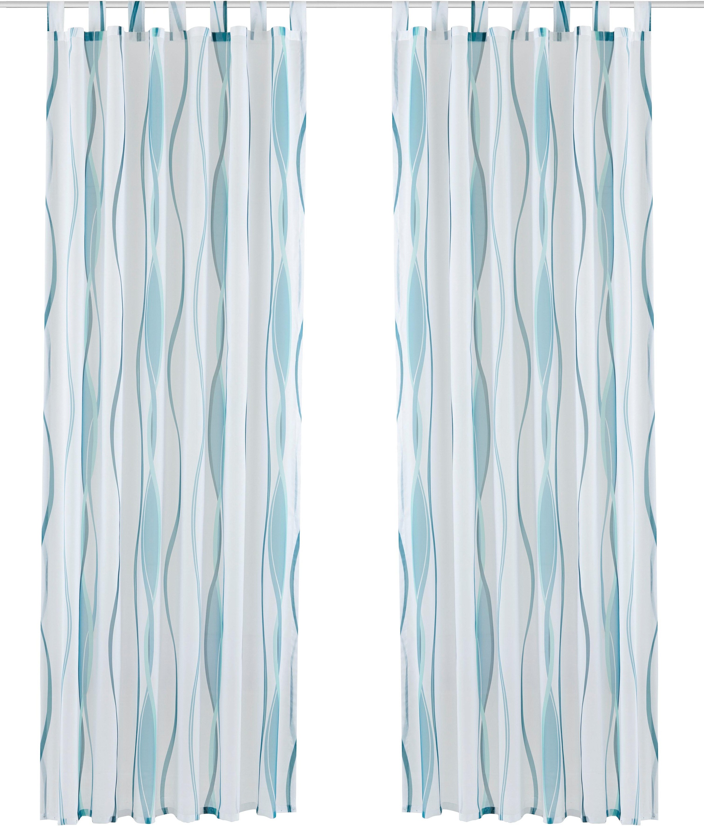 my home Gardine »DIMONA« Schlaufen 2 Stk. tlg. 2-er Set, Voile, Polyester, günstig online kaufen