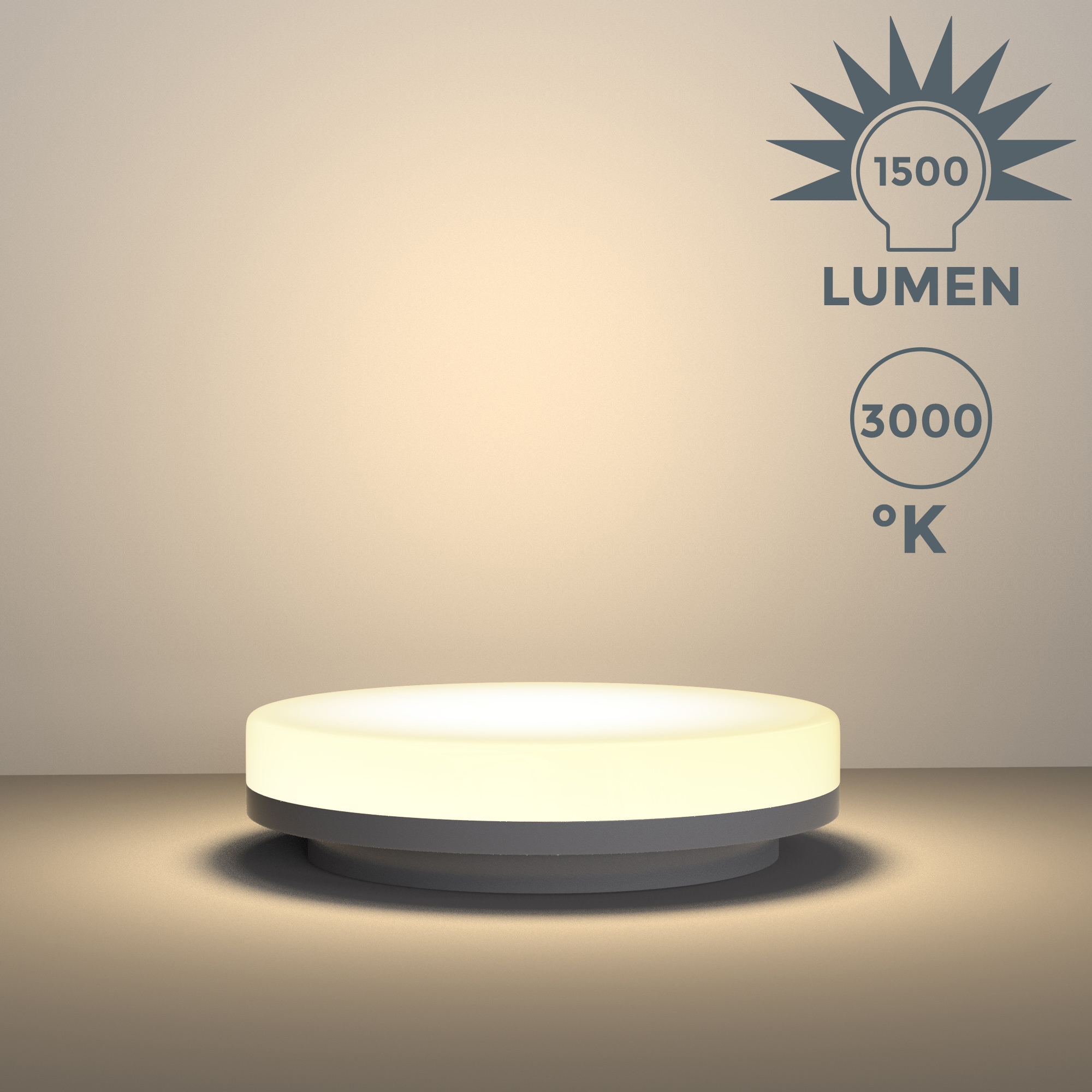 B.K.Licht LED Deckenleuchte, 1 flammig, Leuchtmittel LED-Board | LED fest integriert, Deckenlampe, 13W 1500lm, IP54, Badezimmer-Leuchte, Küche, Flur