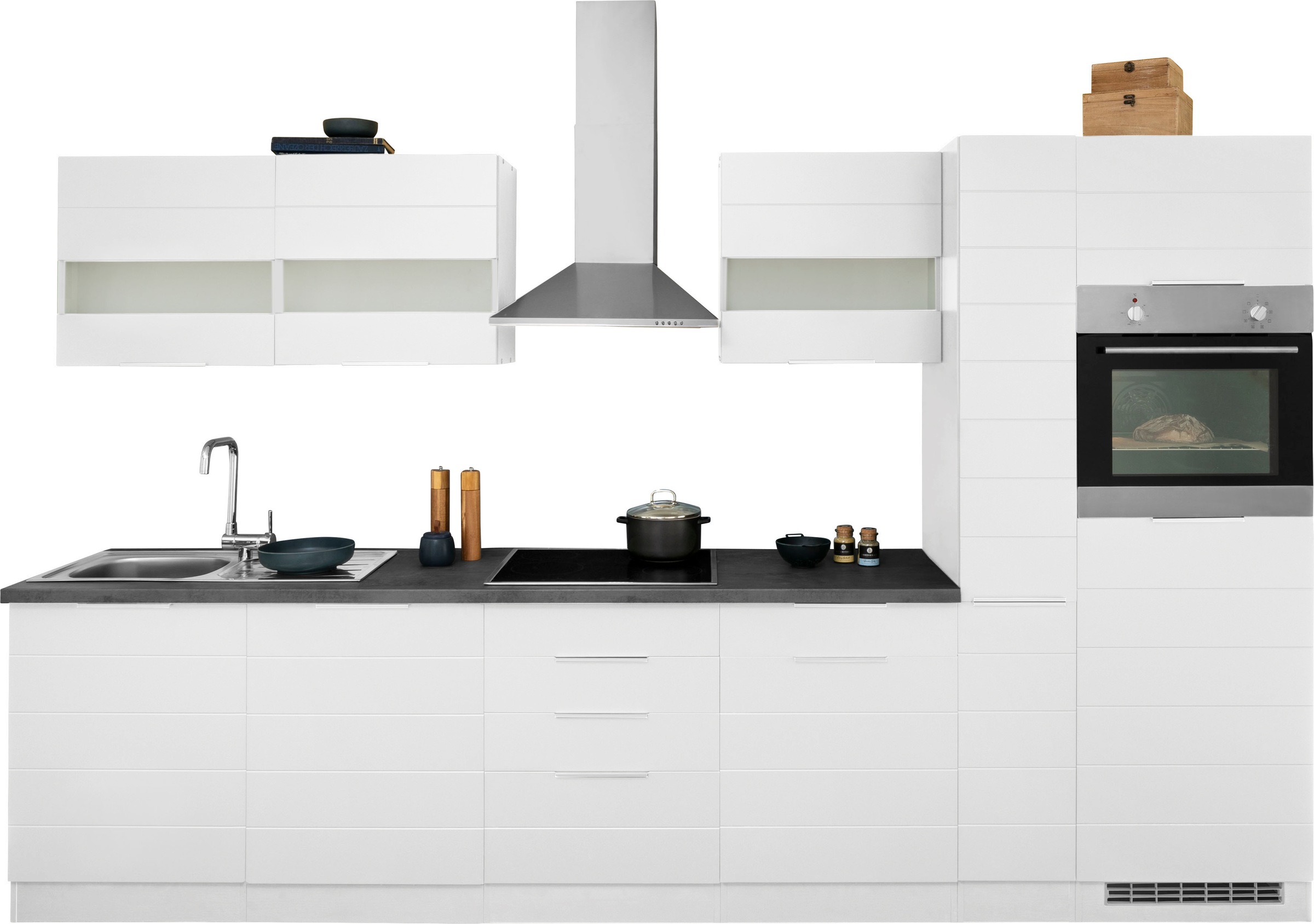 KOCHSTATION Küchenzeile »KS-Luhe« 330 cm breit, wahlweise mit oder ohne E-G günstig online kaufen