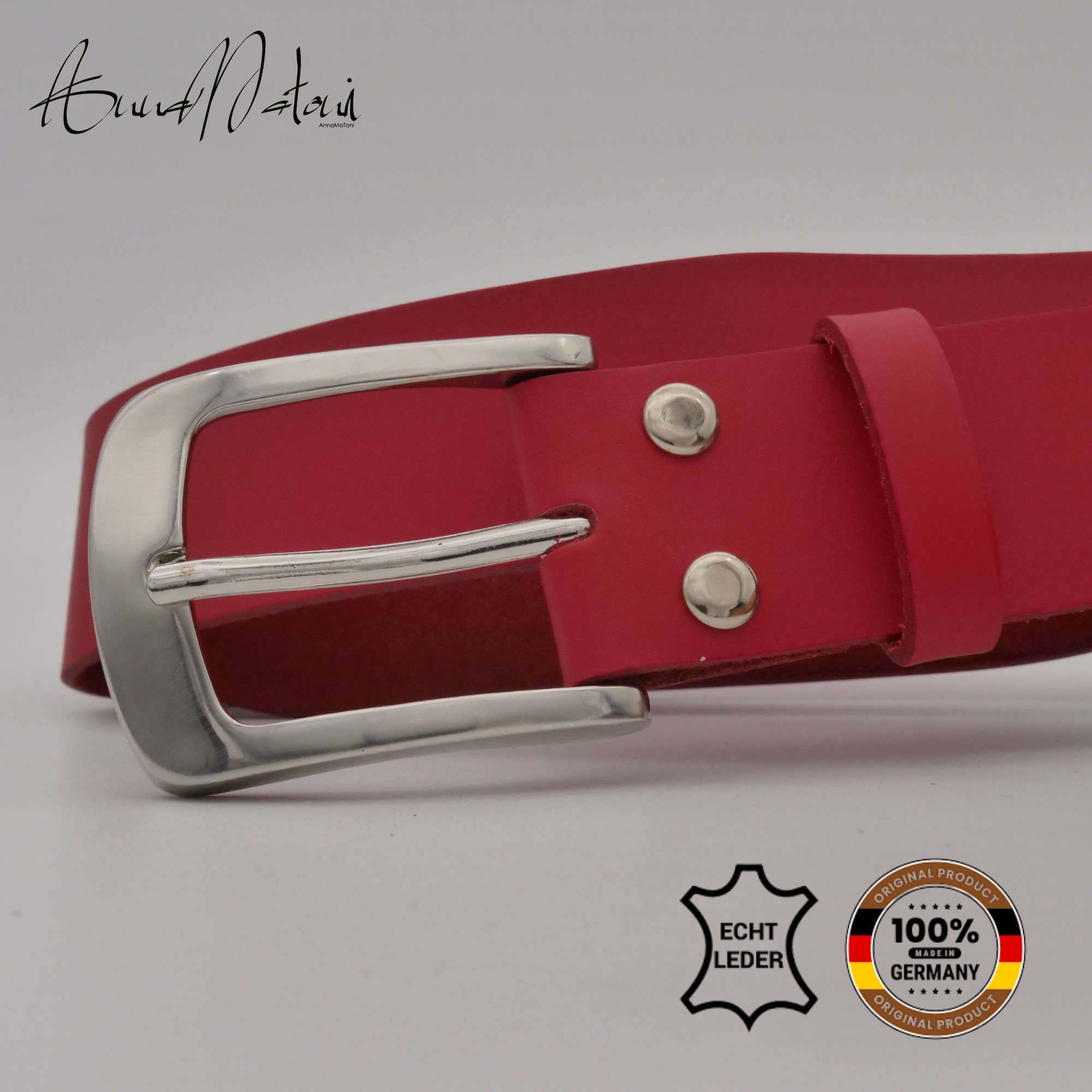 AnnaMatoni Ledergürtel »AnnaMatoni Herren Ledergürtel Zeitloses Design Gürtel 3,5cm«