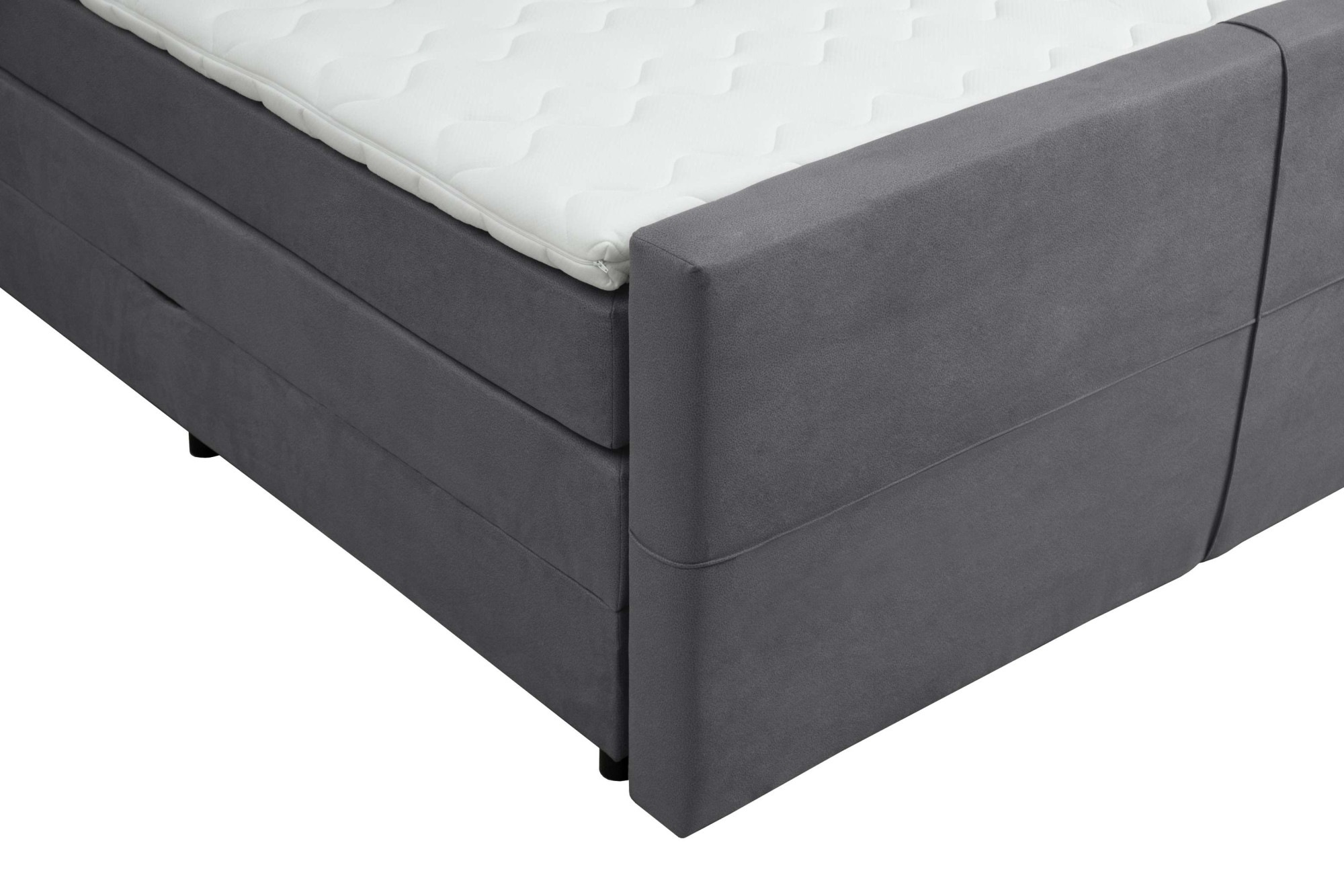 Home affaire Boxspringbett »Lucas, Doppelbett, Polsterbett, Federkernbett, Komforbett, 160,180 cm« inkl. Topper, zwei Bettkästen, Taschen-Federkernmatratze, Härtegrad 3