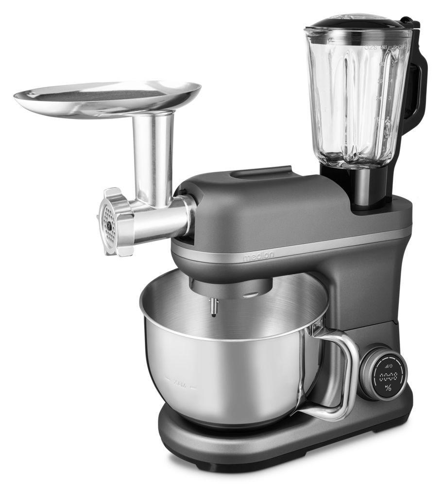 Medion® Küchenmaschine »MD 18442 8 Geschwindigkeitsstufen, titan«, titan