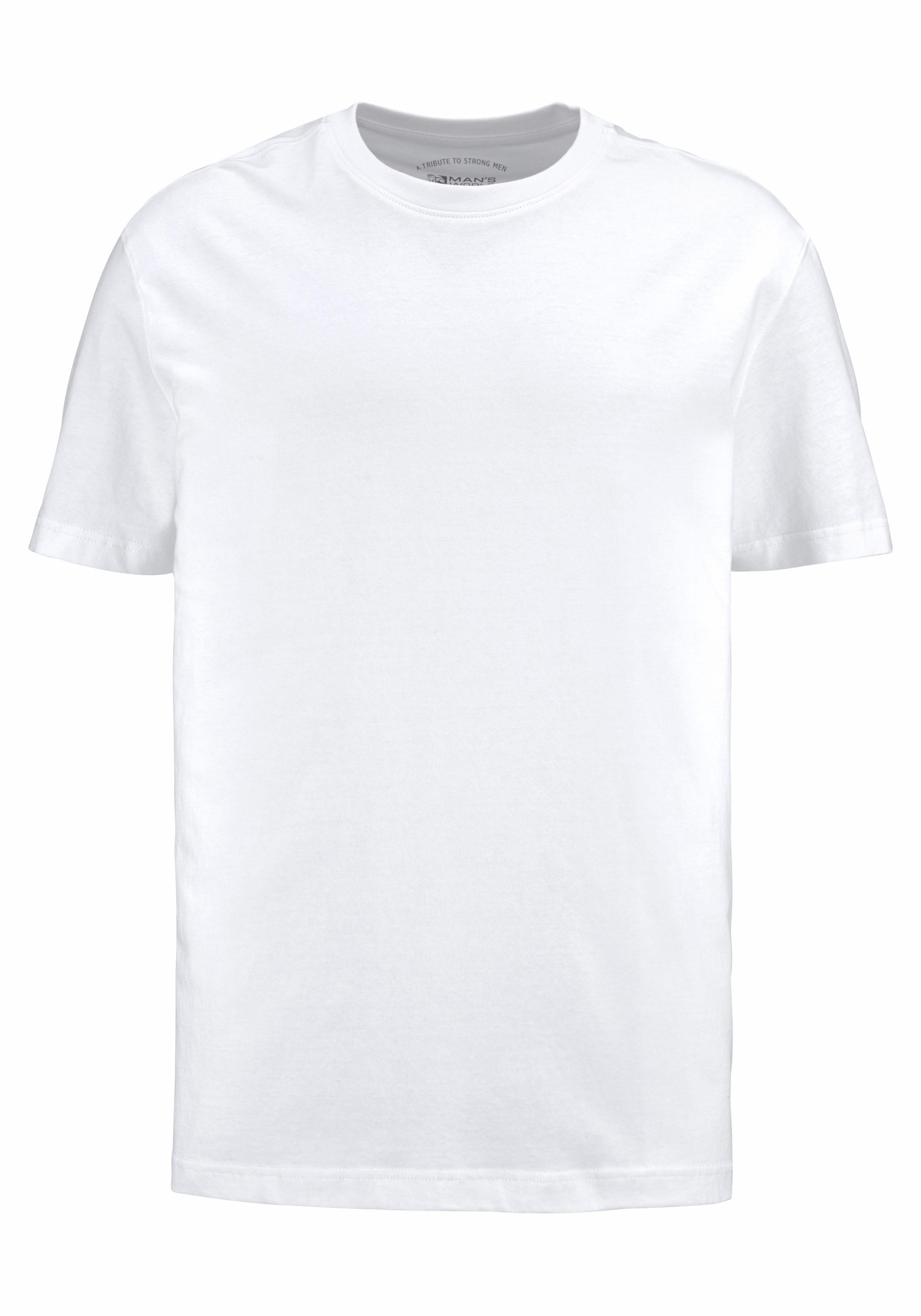 Man's World T-Shirt, (3er-Pack), Kurzarm, normale Passform, aus Baumwolle, im 3er-Pack