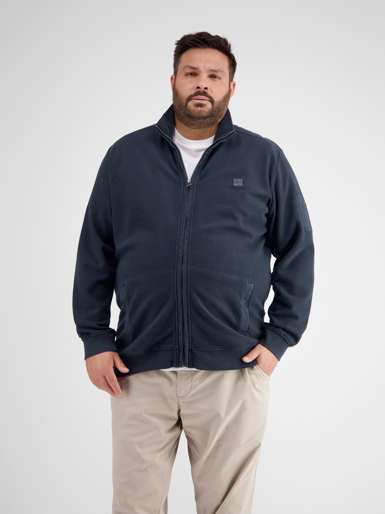 LERROS Sweatjacke »LERROS Sweatjacke mit Stehkragen«