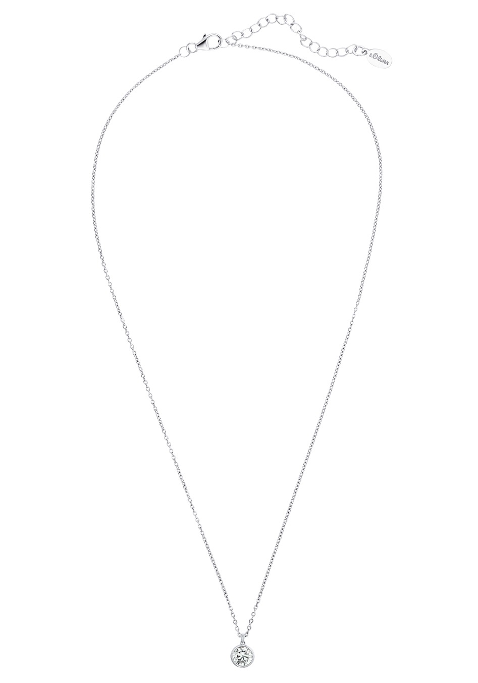 s.Oliver Kette mit Anhänger »Solitär-Optik, 2032969, 2032970, 2032971«, mit Zirkonia (synth.)