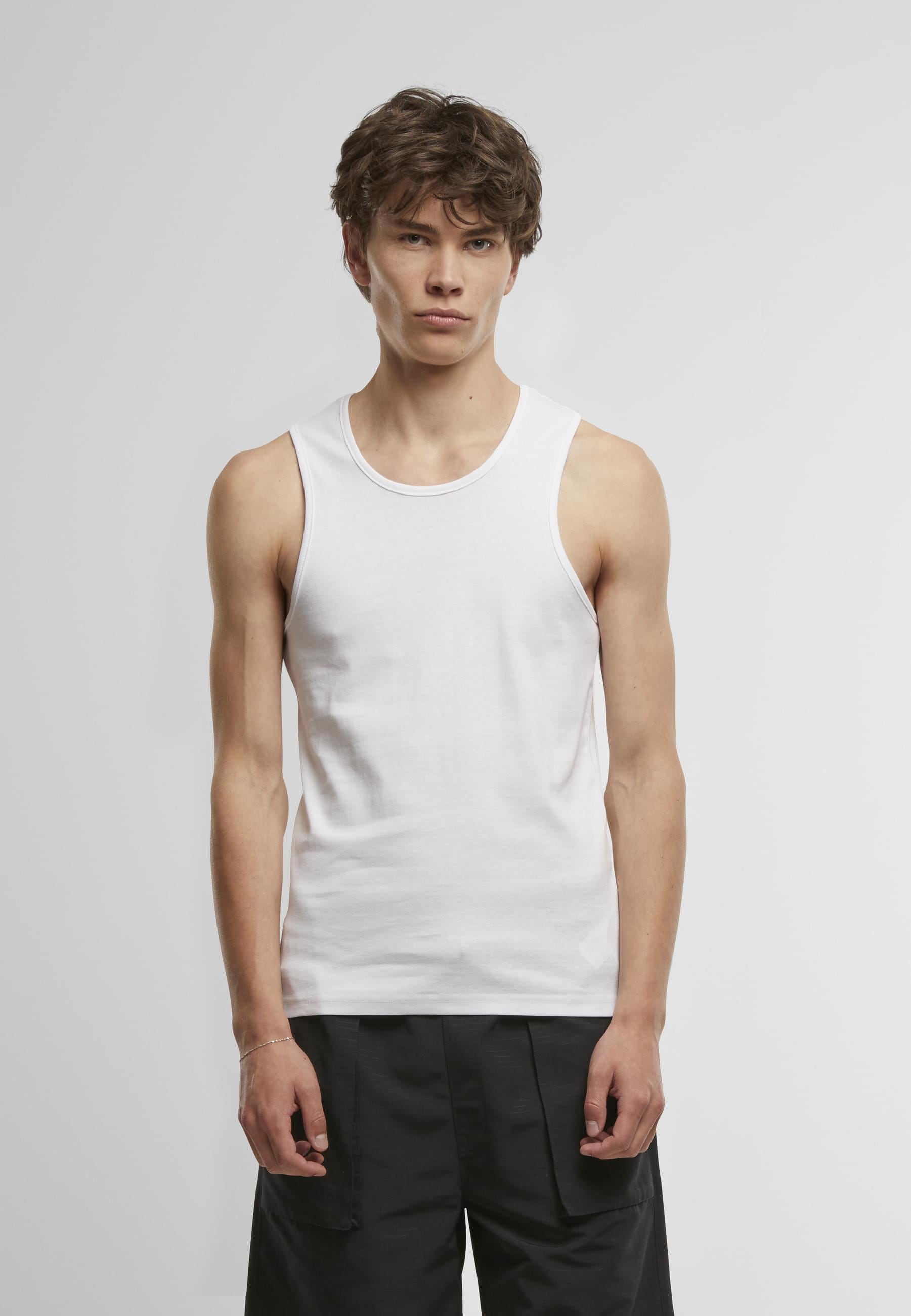 URBAN CLASSICS Tanktop »Urban Classics Ribbed Undershirt 2-Pack« 1 Stk.