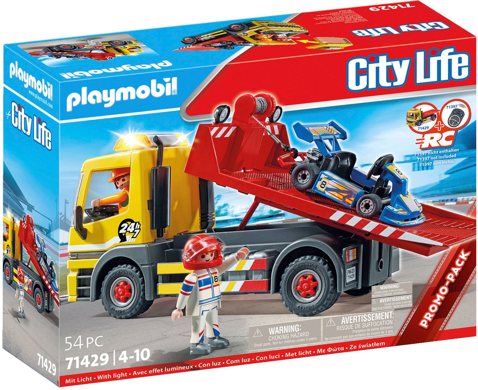 Playmobil® Konstruktions-Spielset »Abschleppdienst (71429), City Life«, (54 St.), mit Licht