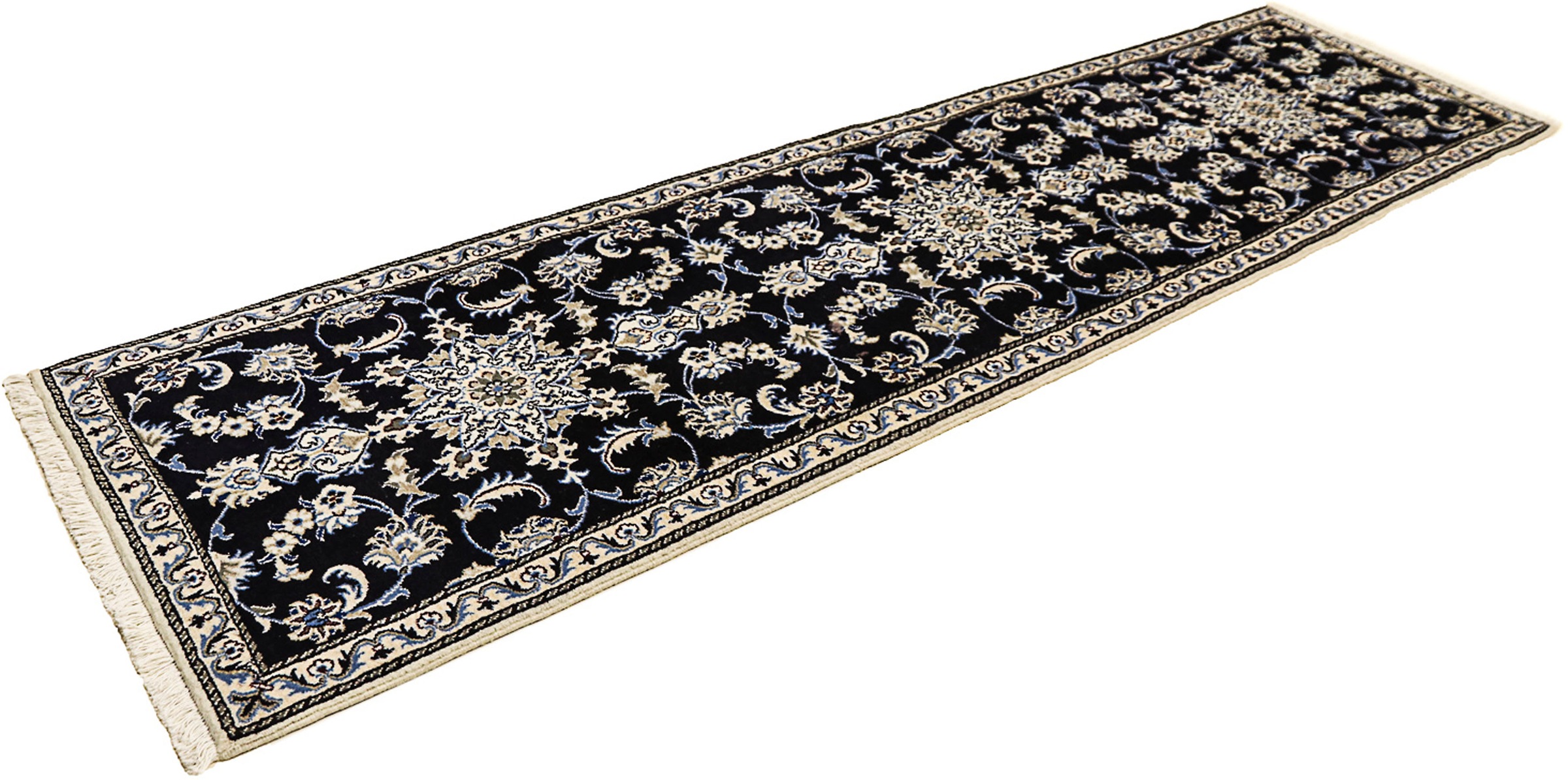 morgenland Orientteppich »Perser - Nain - 290 x 80 cm - dunkelblau«, rechte günstig online kaufen