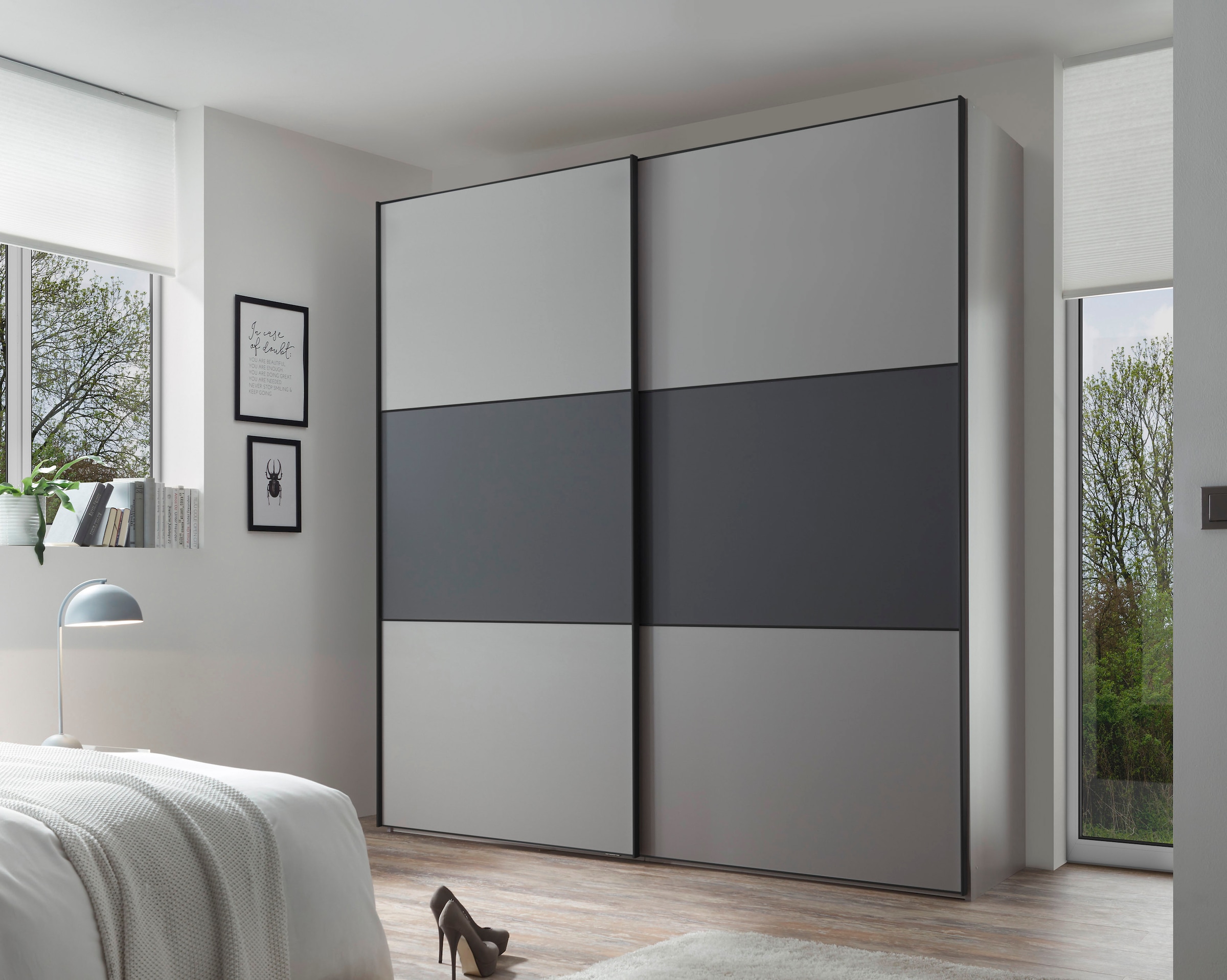 STAUD Schwebetürenschrank »Includo, Made in Germany«, Mit vier verschiedenen Ausstattungsvarianten