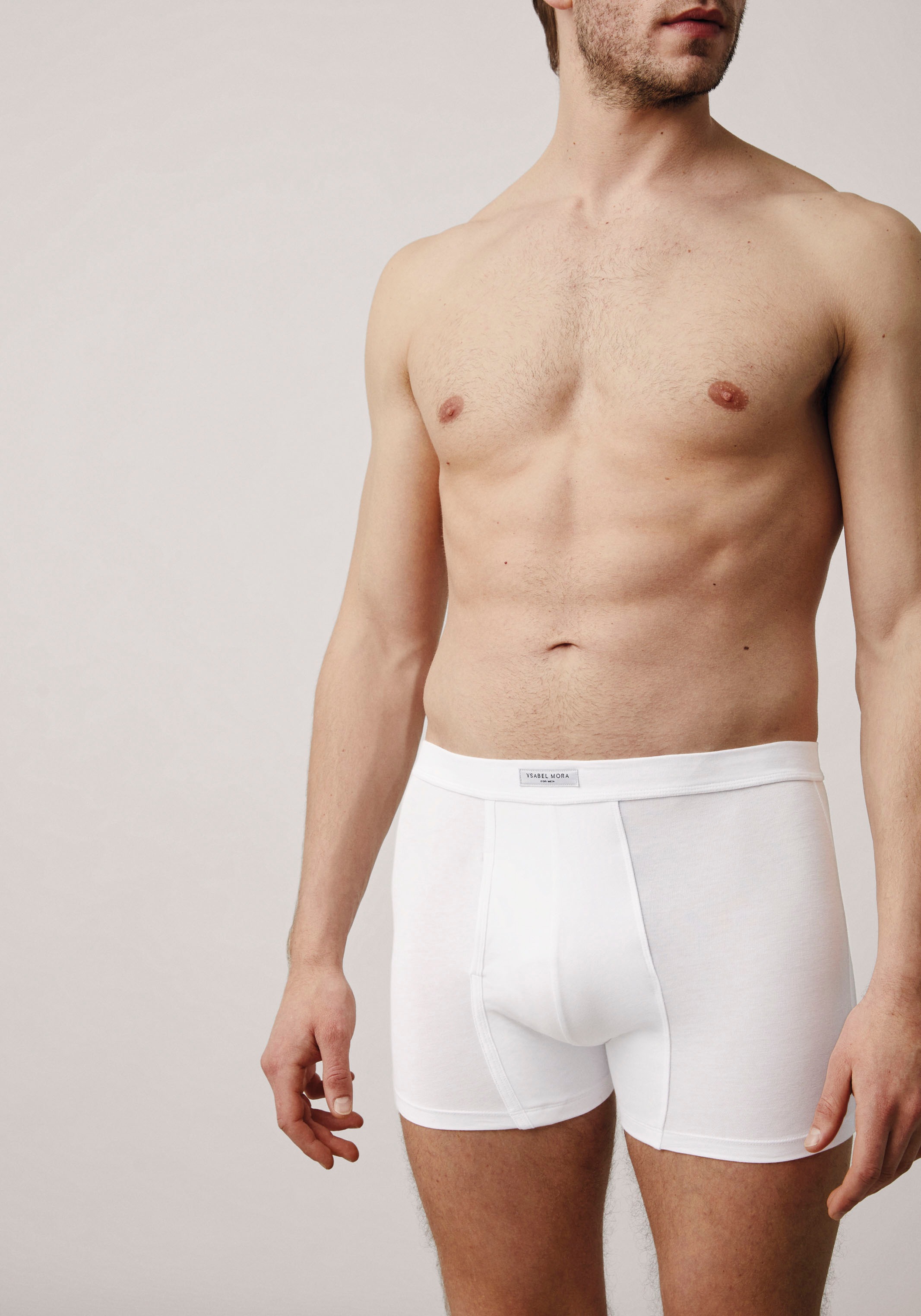 YSABEL MORA Boxershorts »BASIC COLLECTION COTTON«, (3er Pack), mit praktischem Eingriff im Schritt