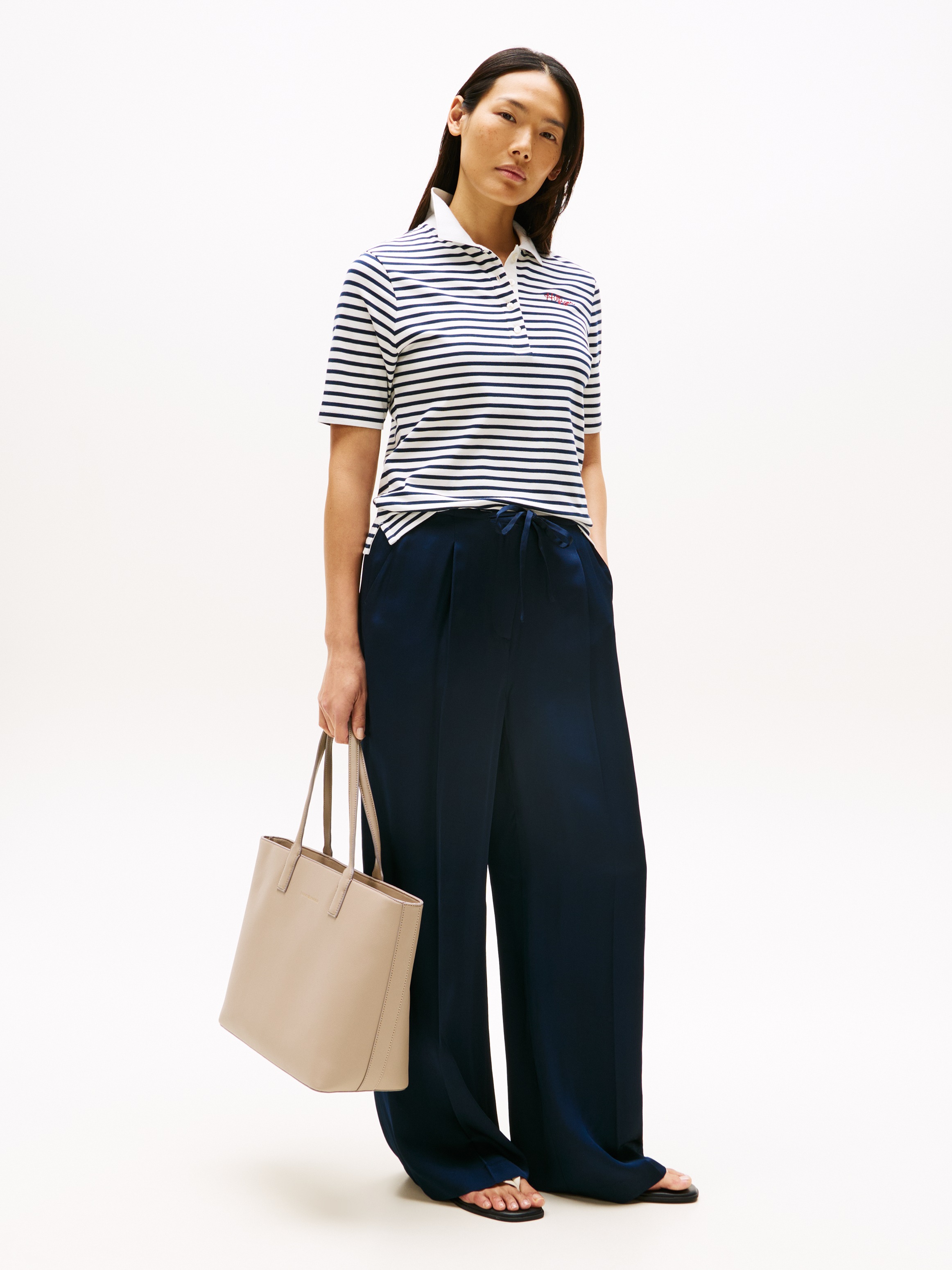 Tommy Hilfiger Tragetasche »TH LOGOTAPE TOTE«, Damen Henkeltasche, Schultertasche mit doppeltem Tragegriff
