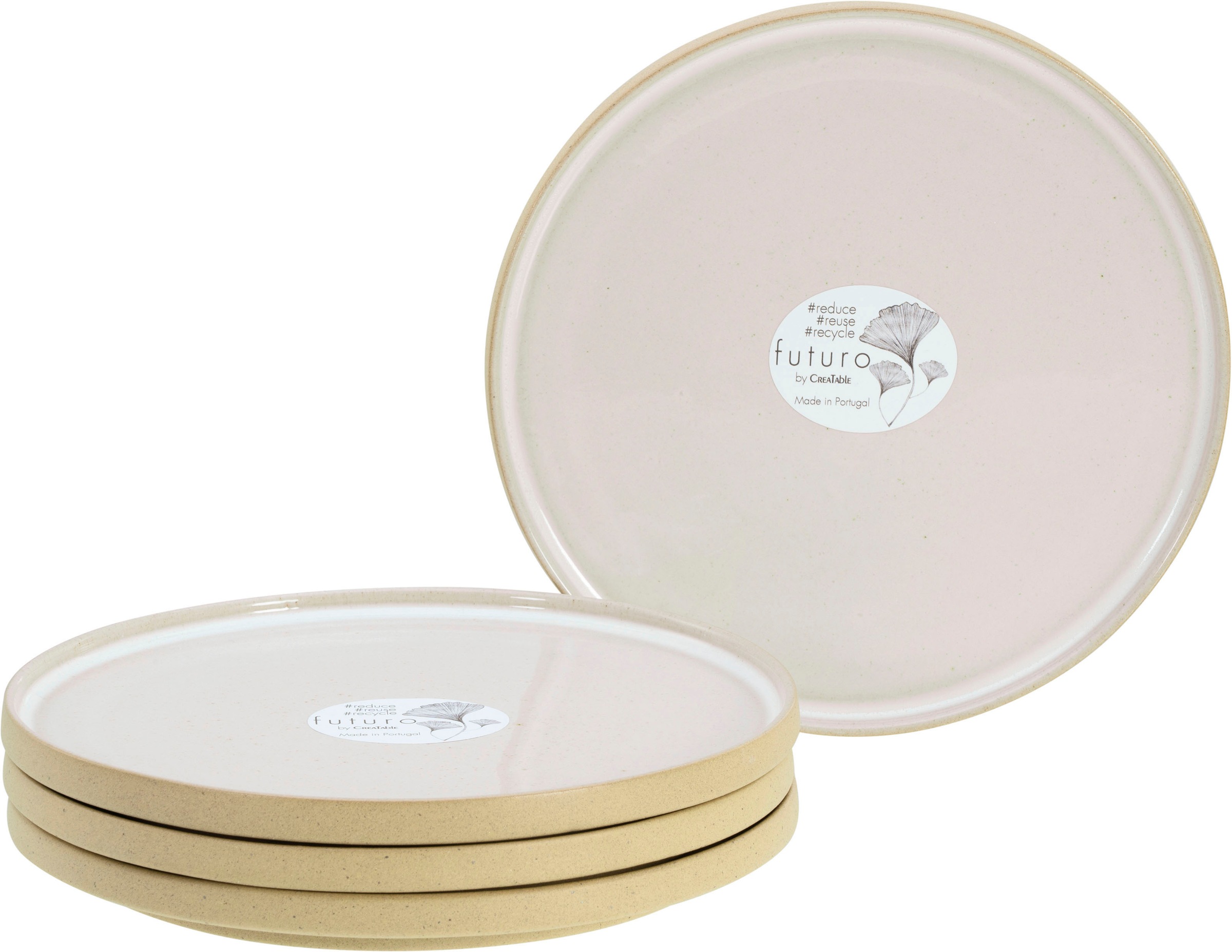 CreaTable Dessertteller »Futuro« Teller Set für 4 Personen, Ø 20 cm, Steinz günstig online kaufen