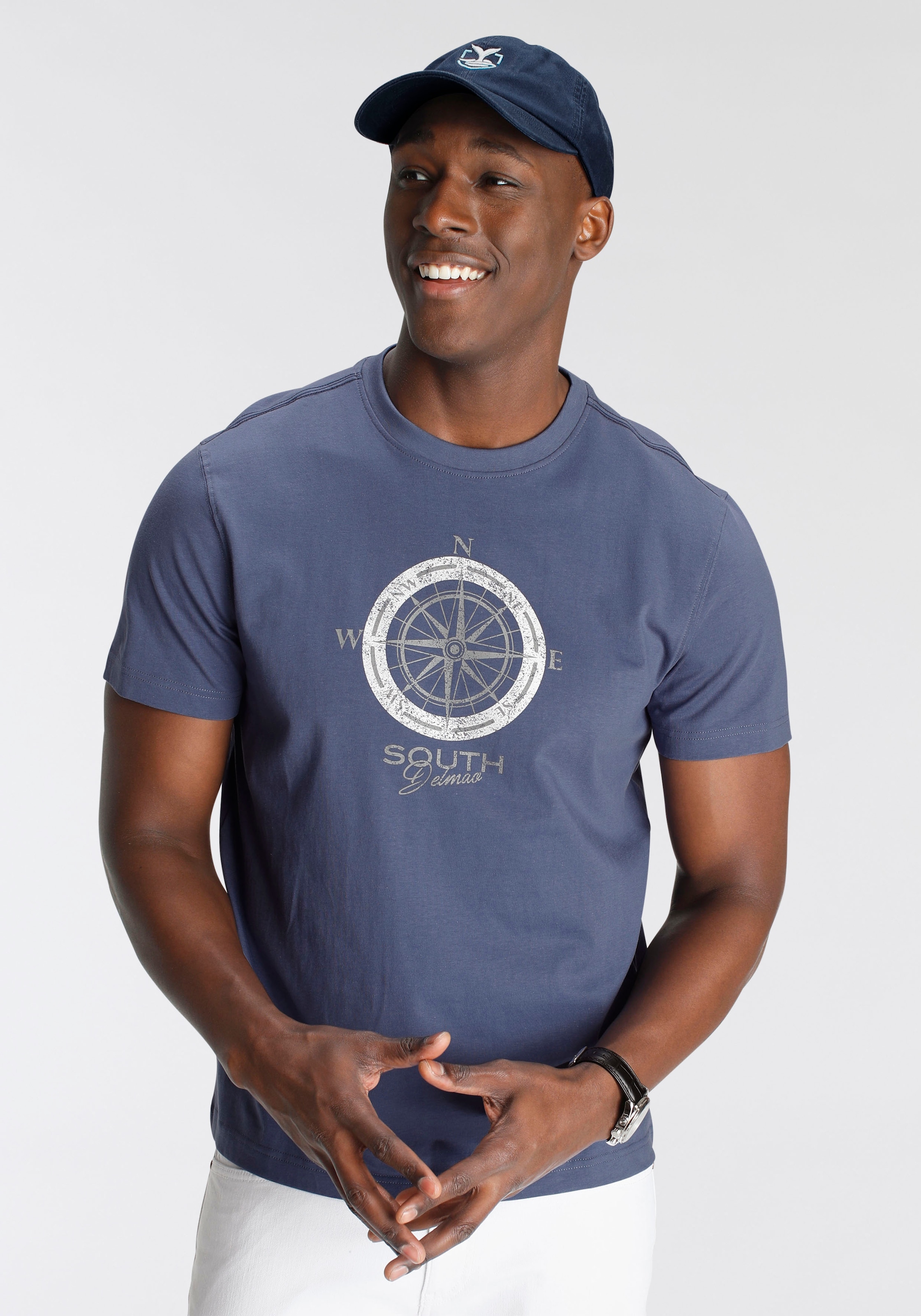 DELMAO T-Shirt, mit modischem - Brustprint NEUE kaufen MARKE! online