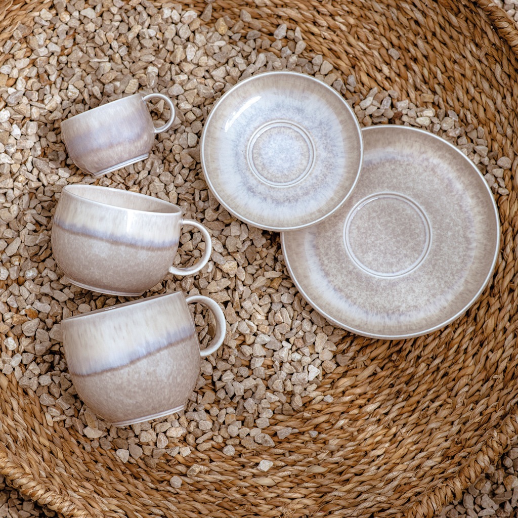 like. by Villeroy & Boch Becher »Henkelbecher Perlemor Sand 290 ml 6er Set günstig online kaufen