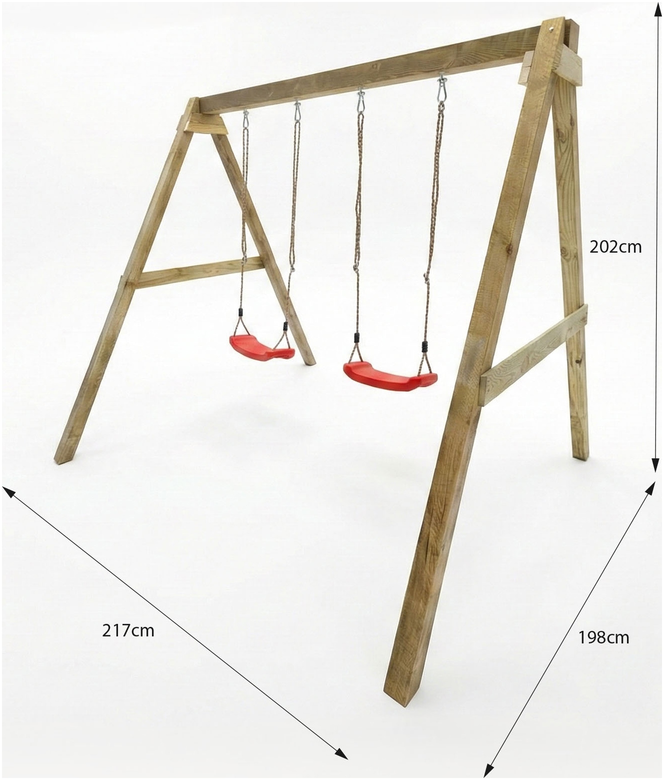 FUNGOO Doppelschaukel »MaxPlay - Swing« mit Sitzen und Bodenankern