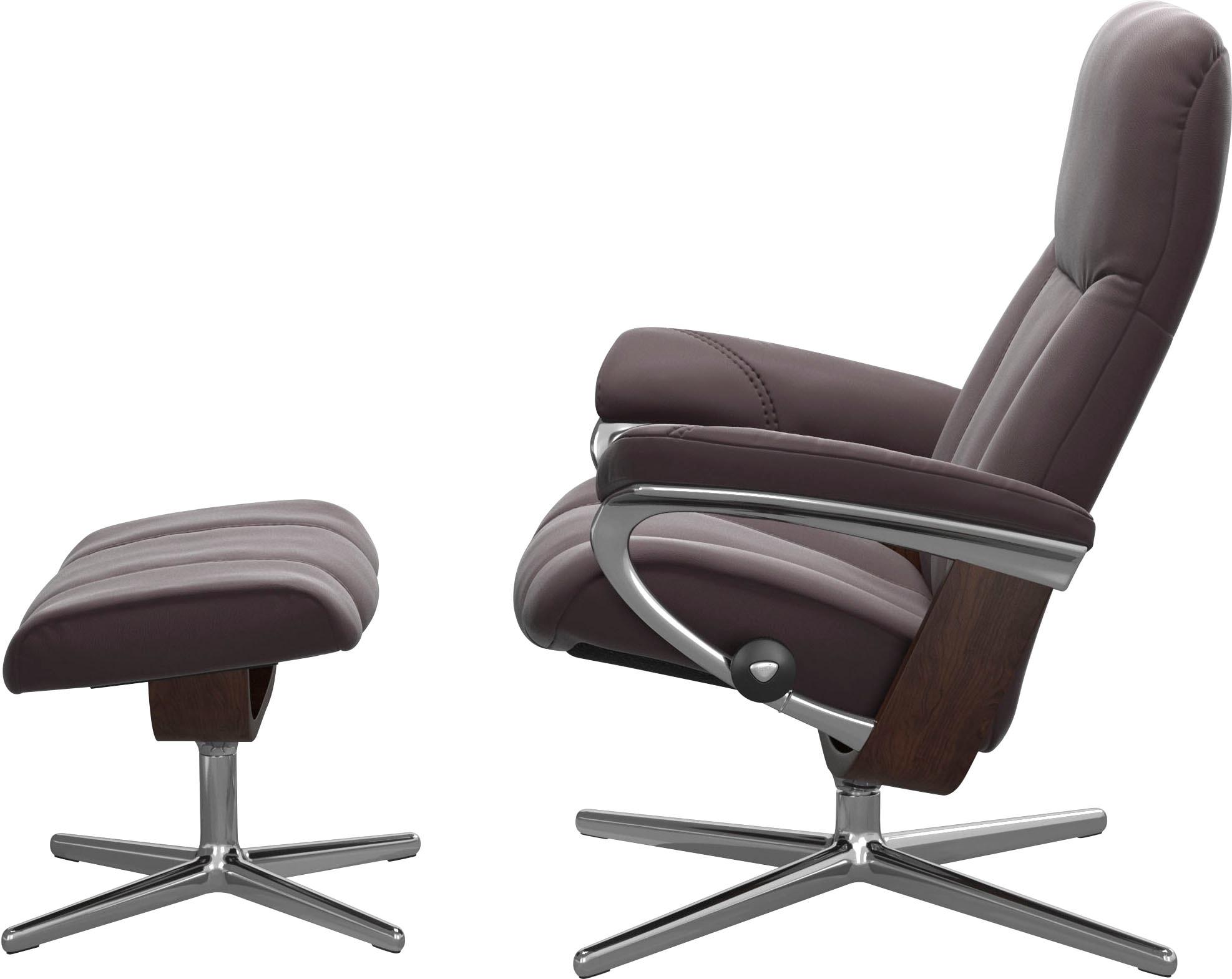 Stressless® Fußhocker »Consul«, mit Cross Base, Größe S, M & L, Holzakzent Braun