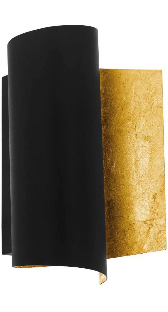 EGLO Wandleuchte »FALICETTO«, 1 flammig, Leuchtmittel E27 | ohne Leuchtmittel, Wandleuchte Vintage, Stahl, Flurlampe in Schwarz, Gold, E27 Fassung
