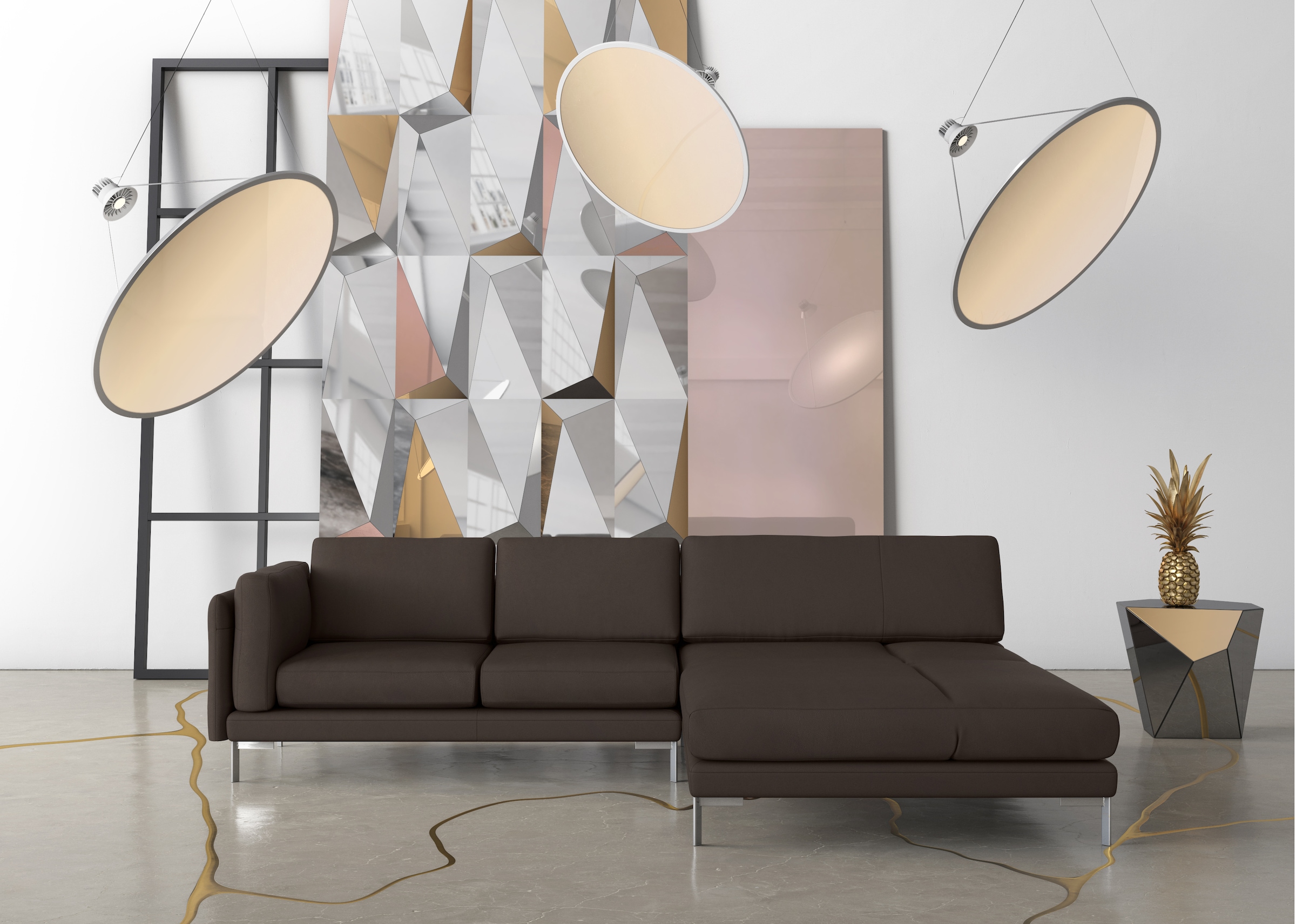 machalke® Ecksofa »vivien, L-Form«, mit diversen Armlehnenfunktionen