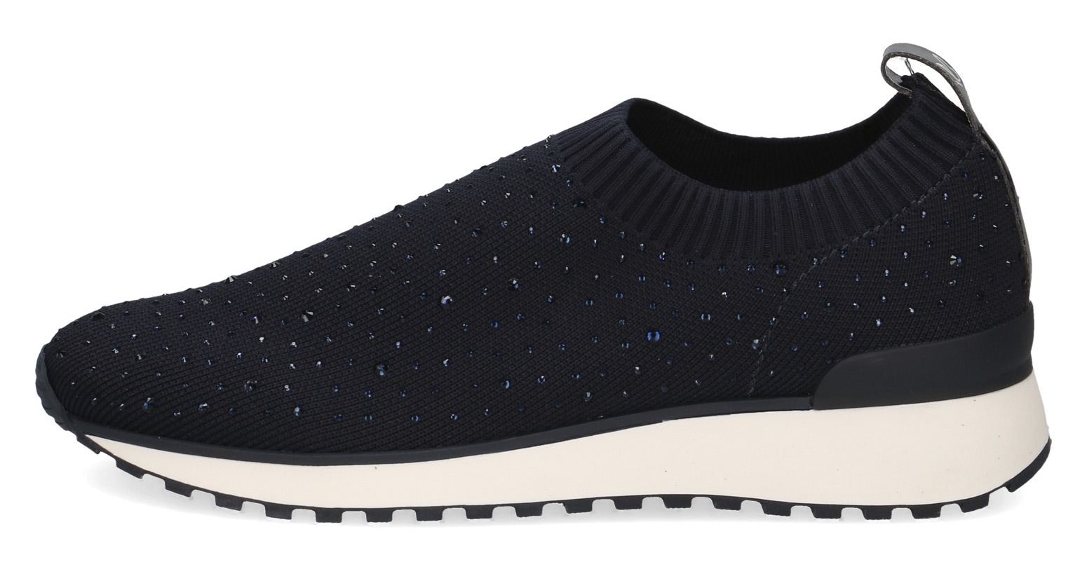 Caprice Slip-On Sneaker, Slipper, Freizeitschuh, Halbschuh mit funkelnden Strass-Steinen