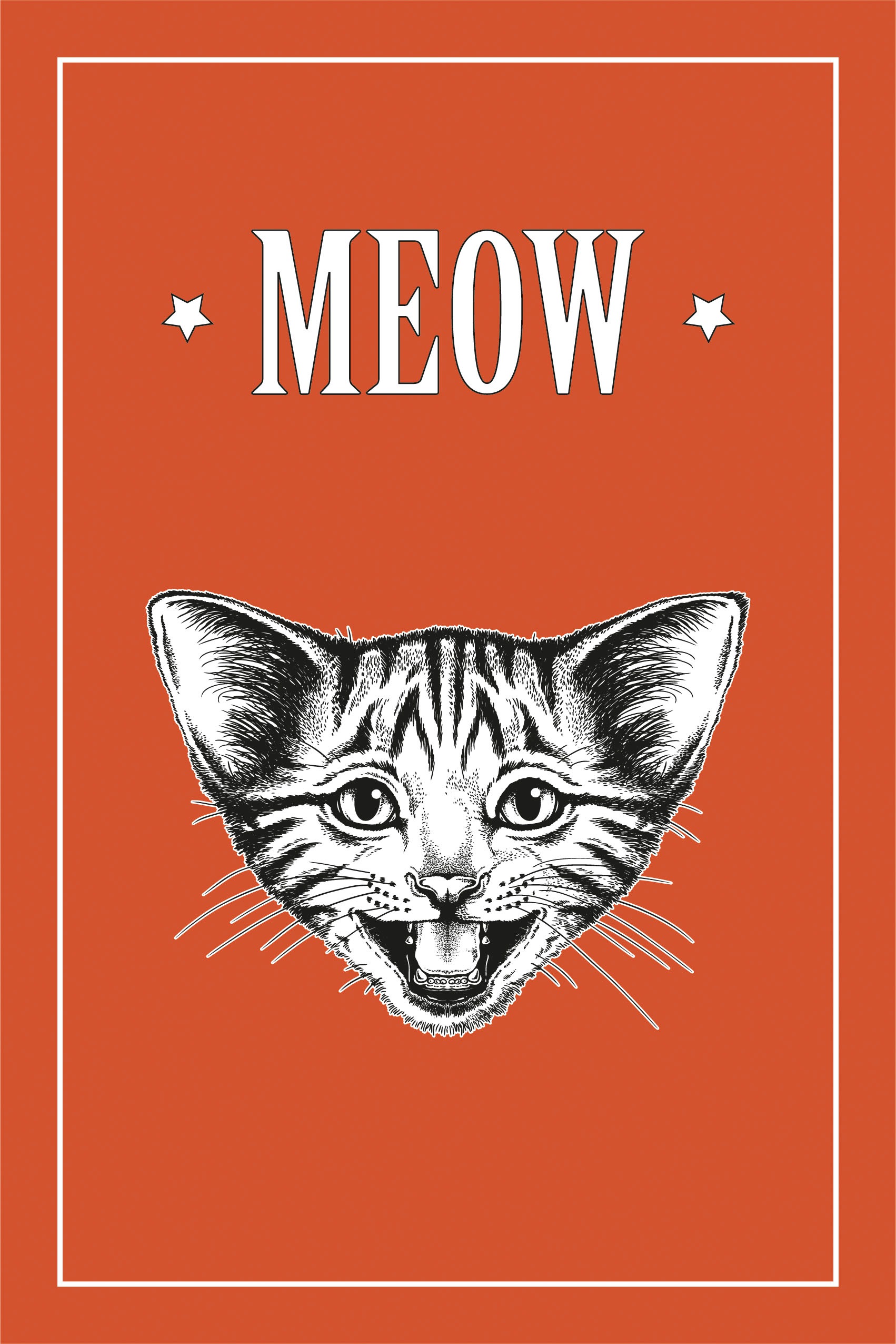 queence Leinwandbild »Katze MEOW«, Kunst-Modern-Schriftzug-Tiere-Katze-Katz günstig online kaufen