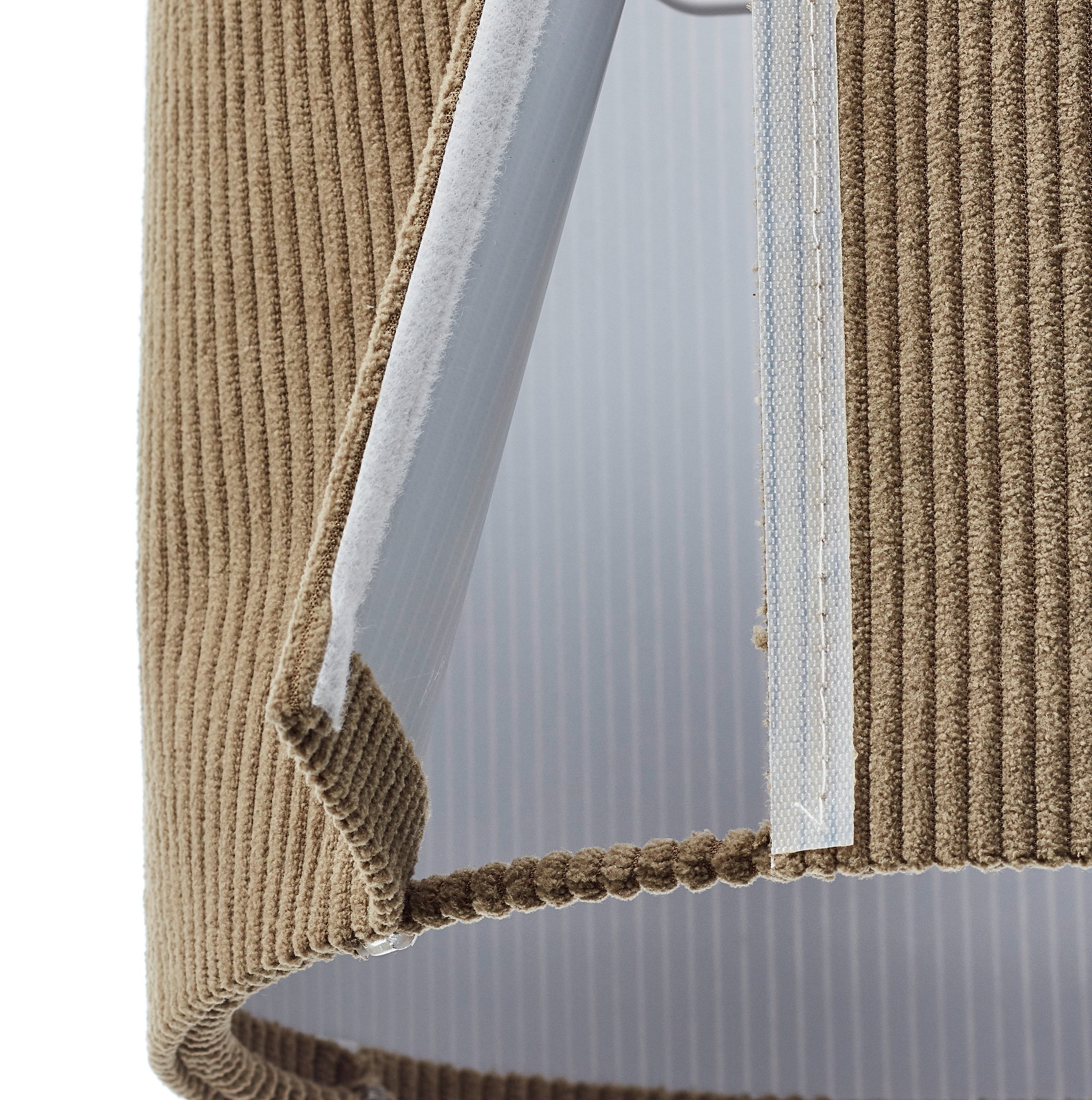 Brilliant Pendelleuchte »Tony«, 3 flammig, Leuchtmittel E27 | ohne Leuchtmittel, mit Cord-Lampenschirm, 150 x 94 x 23 cm, 3x E27, kürzbar, Textil, grau